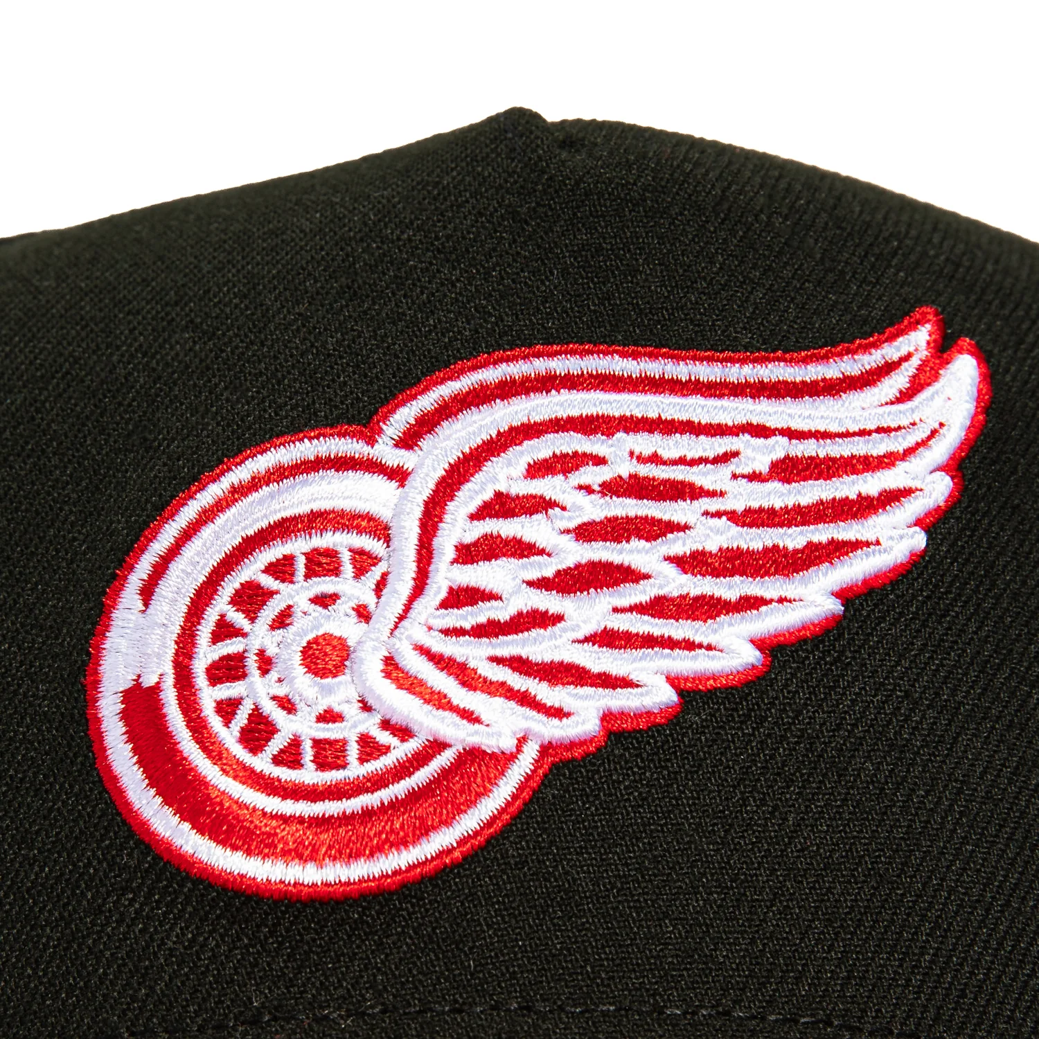 New Era 9Forty A-Frame Detroit Red Wings Word Logo Patch Snapback Hat - Black, Red - Image 3