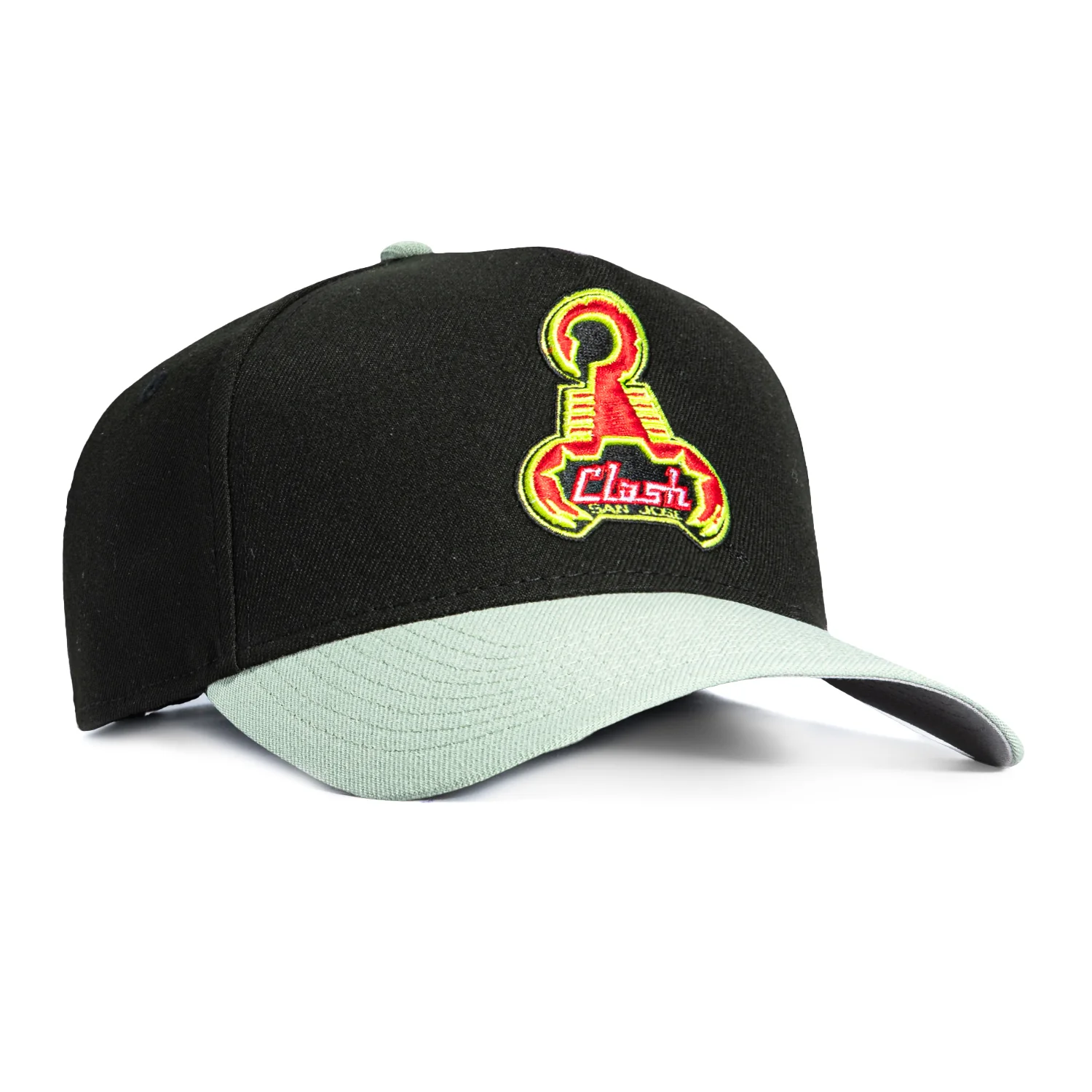 New Era 9Forty A-Frame San Jose Earthquakes Clash Snapback Hat - Black, Everest Green