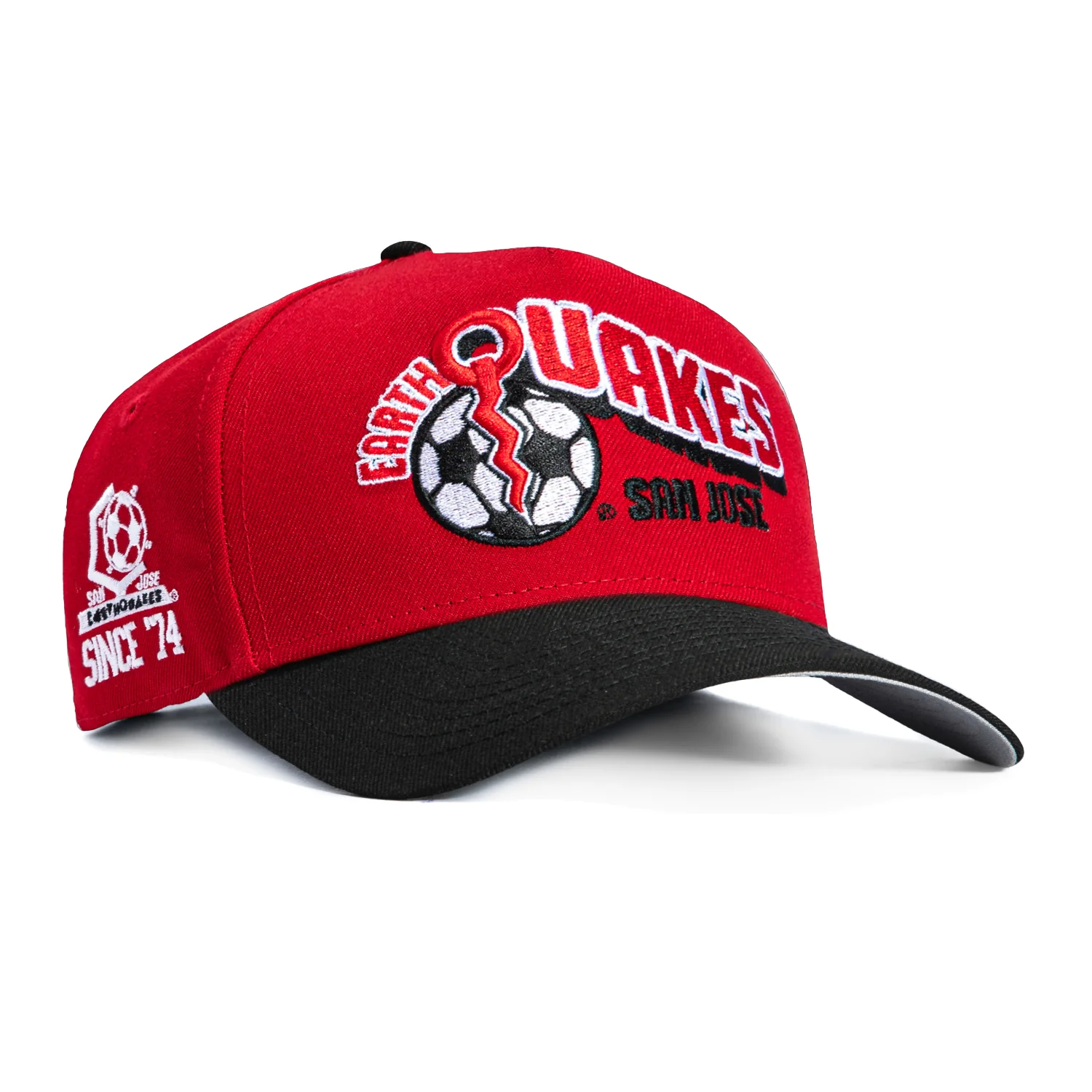 New Era 9Forty A-Frame San Jose Earthquakes Since 1974 Patch Snapback Hat - Red, Black