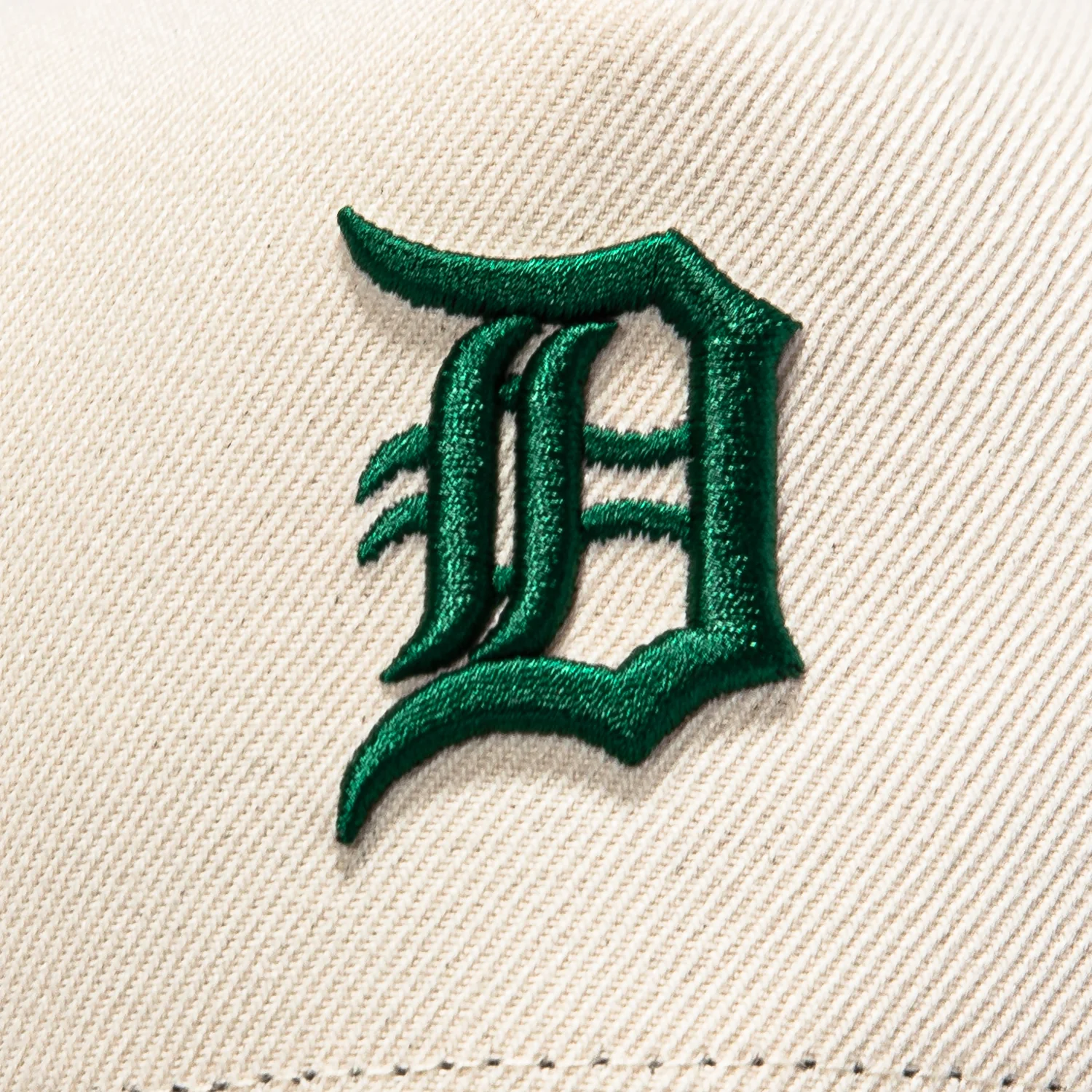 New Era 9Forty A-Frame Detroit Tigers 1984 World Series Patch Snapback Hat - Cream, Green - Image 3