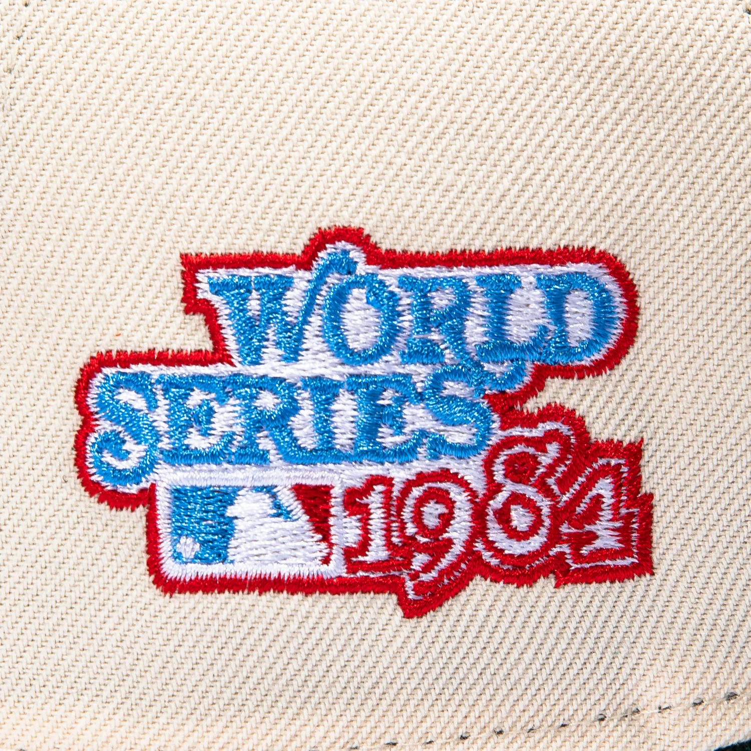 New Era 9Forty A-Frame Detroit Tigers 1984 World Series Patch Snapback Hat - Cream, Green - Image 4