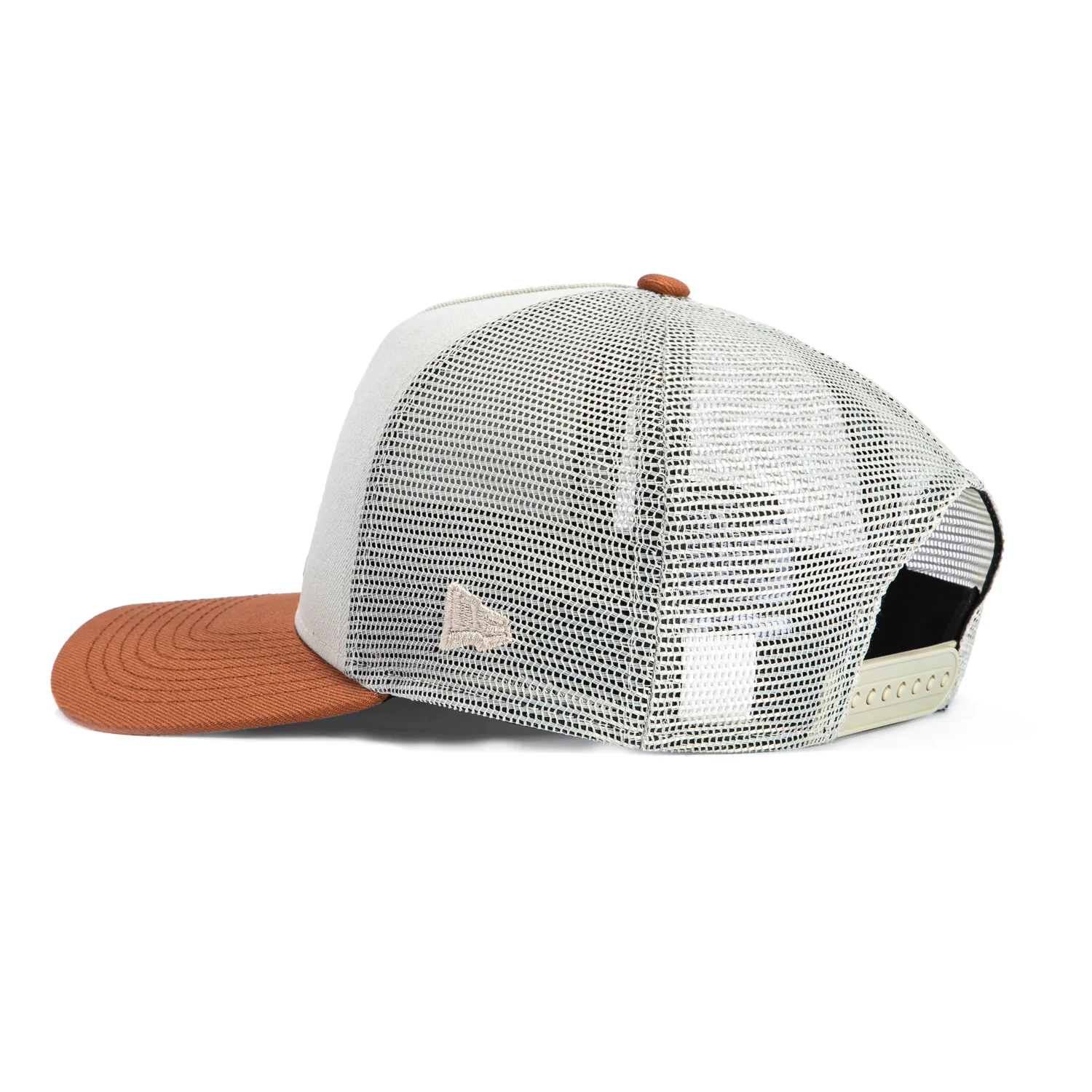 New Era 9Forty A-Frame New York Yankees Snapback Trucker Rose Hat - Stone, Brown - Image 2