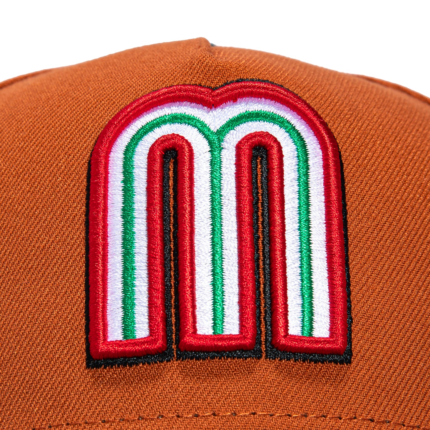 New Era 9Forty A-Frame Mexico World Baseball Classic Mexico Flag Patch Snapback Hat - Burnt Orange, Green - Image 3