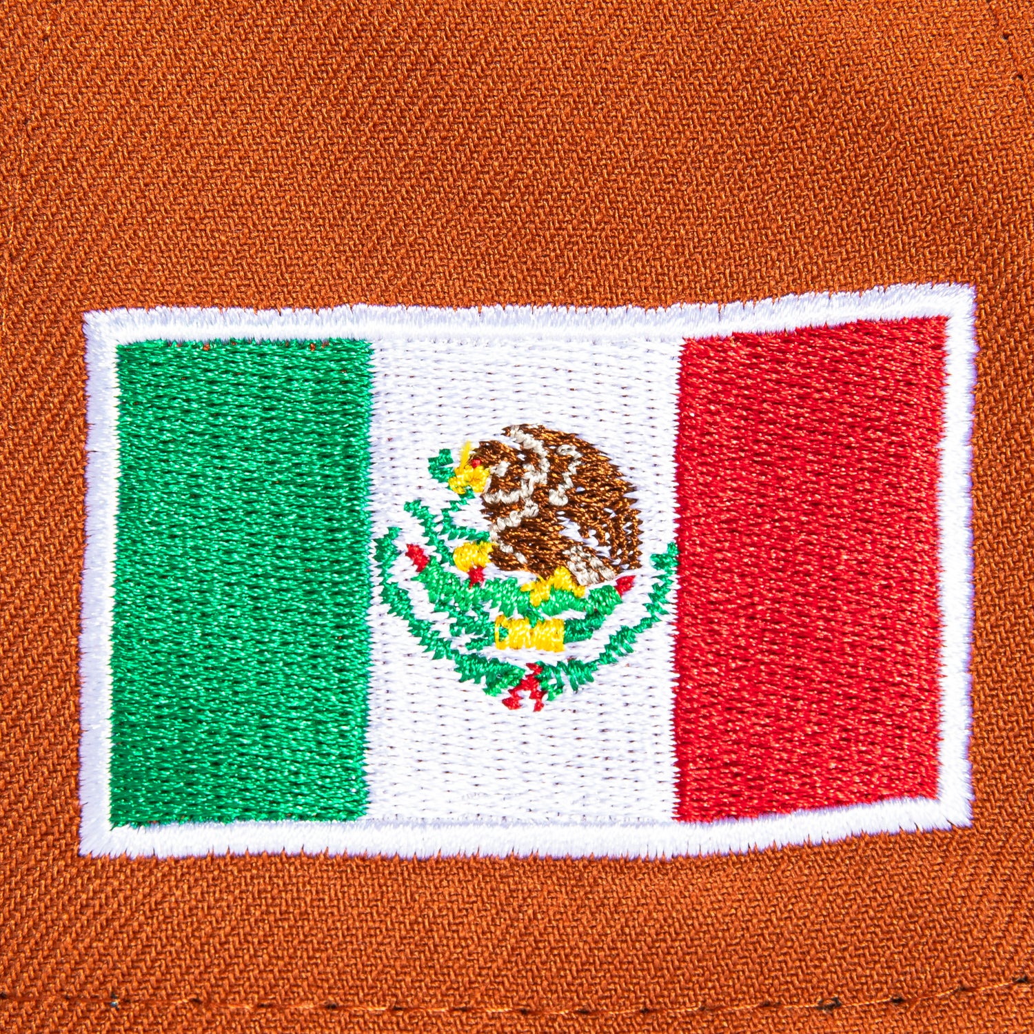 New Era 9Forty A-Frame Mexico World Baseball Classic Mexico Flag Patch Snapback Hat - Burnt Orange, Green - Image 4