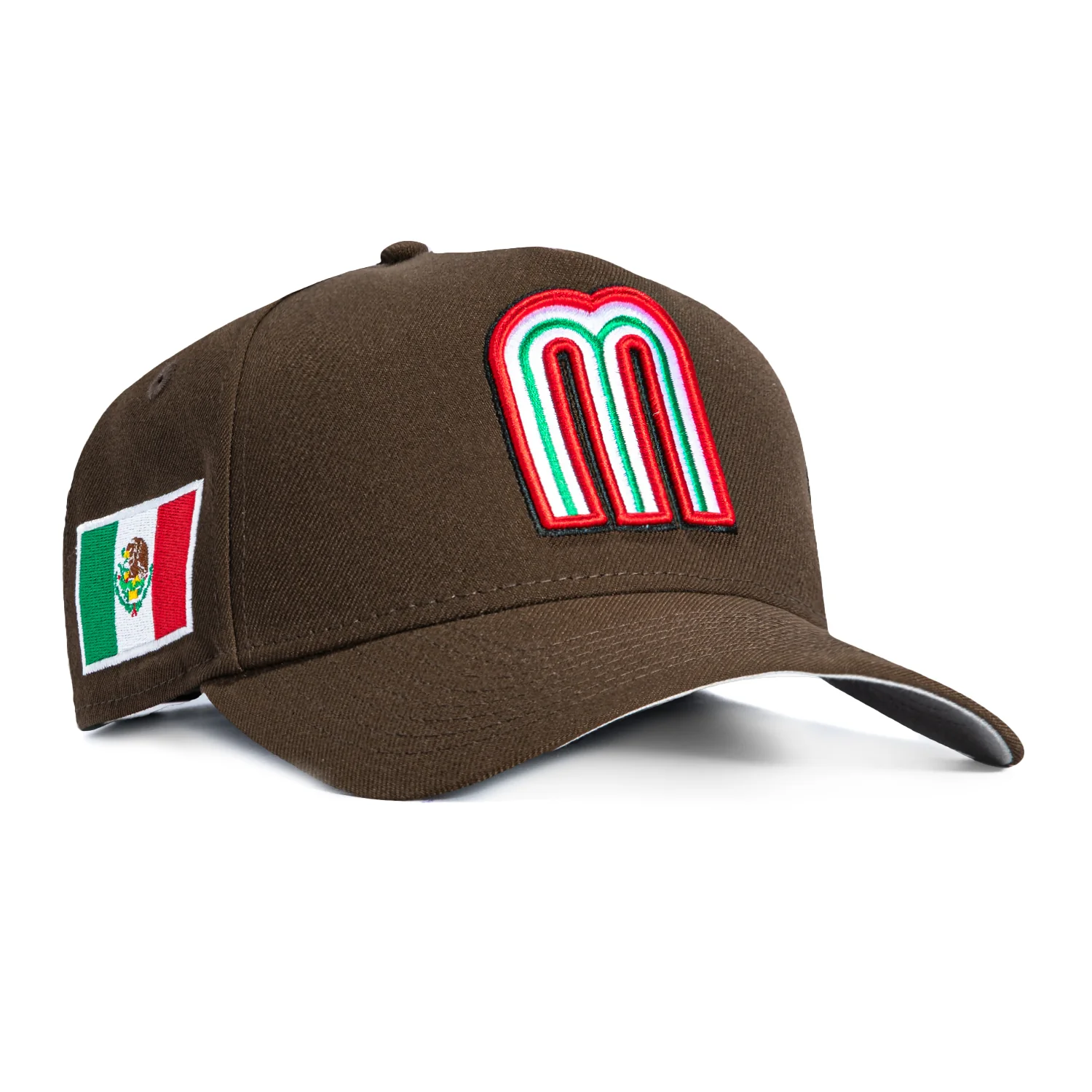 New Era 9Forty A-Frame Mexico World Baseball Classic Mexico Flag Patch Snapback Hat - Brown