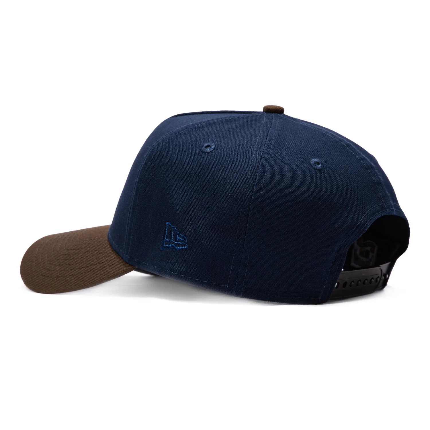 New Era 9Forty A-Frame New York Yankees 1998 World Series Patch Snapback Hat - Navy, Brown - Image 2