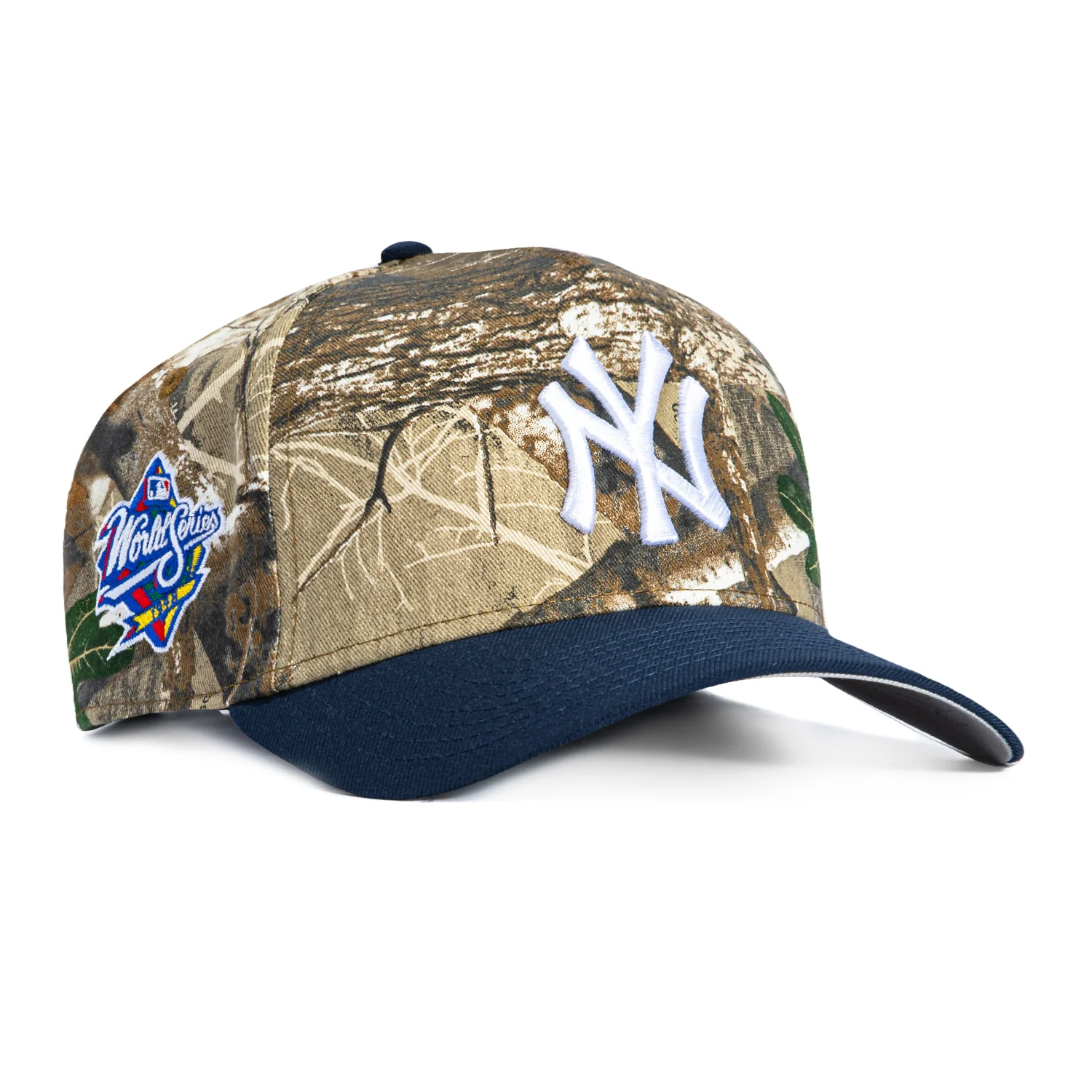 New Era 9Forty A-Frame New York Yankees 1998 World Series Patch Snapback Hat - Realtree, Navy