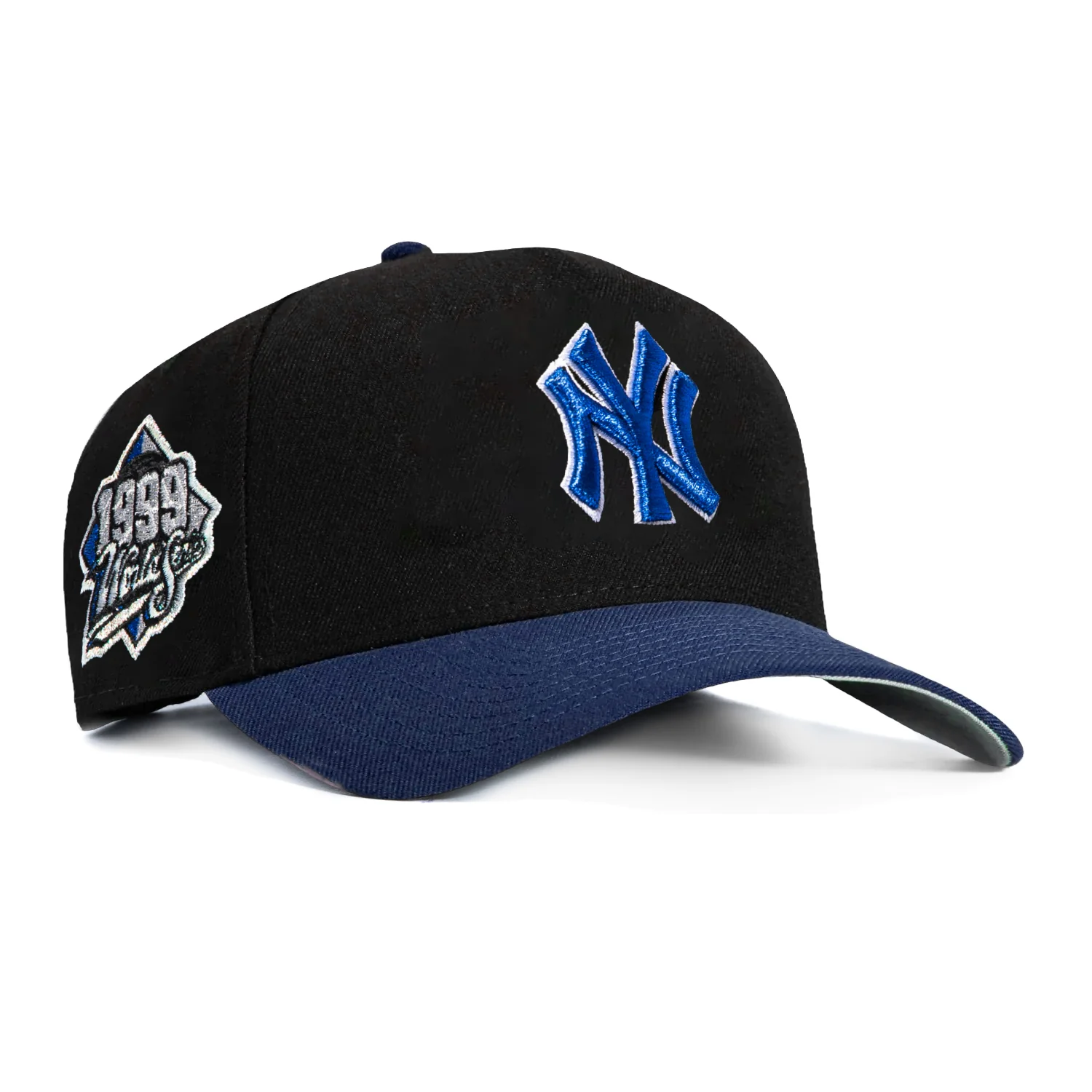 New Era 9Forty A-Frame New York Yankees 1999 World Series Patch Snapback Hat - Black, Navy