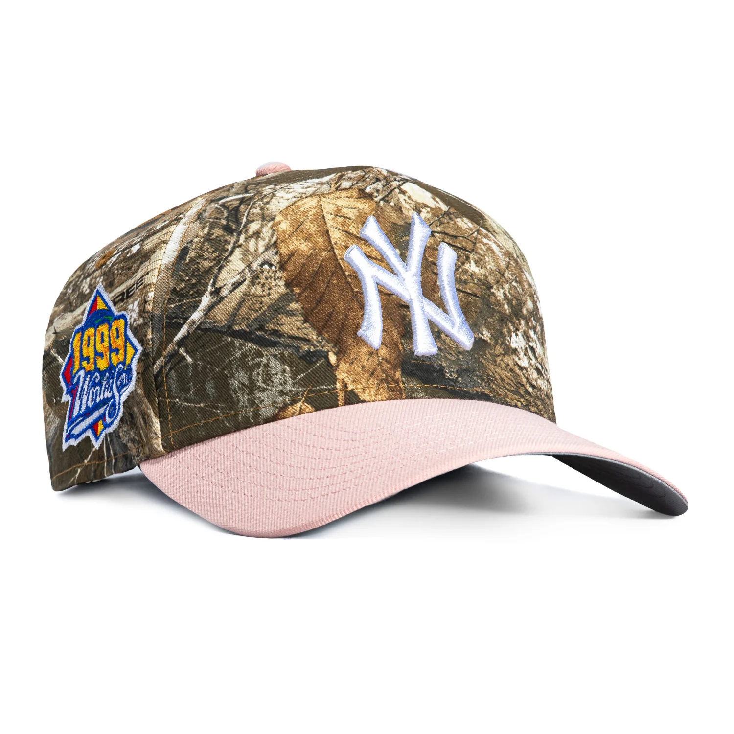 New Era 9Forty A-Frame New York Yankees 1999 World Series Patch Snapback Hat - Realtree, Pink