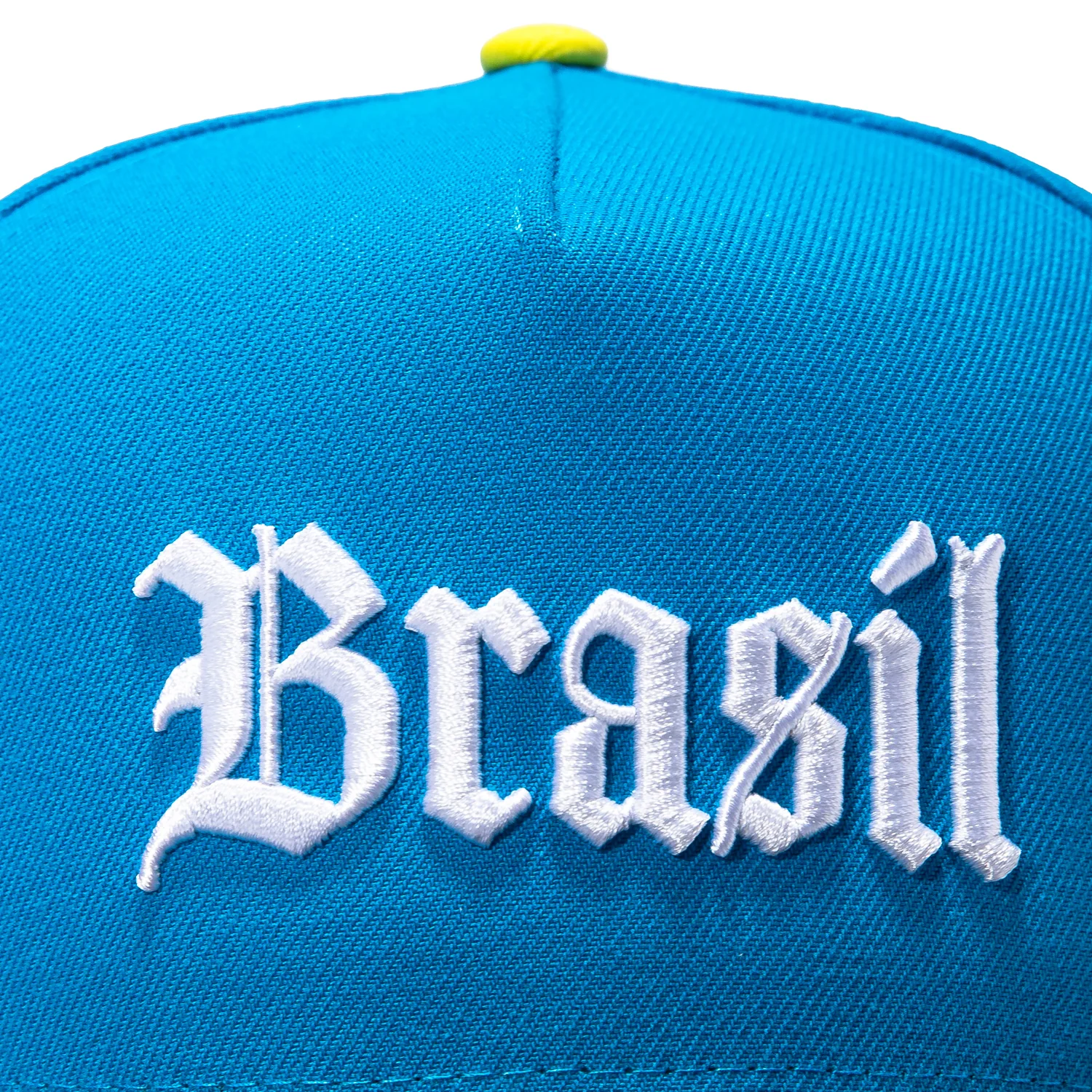 New Era 9Fifty A-Frame 2026 Del Mundo Brazil Flag Patch Snapback Pre-curved Hat - Neon Blue, Black - Image 3