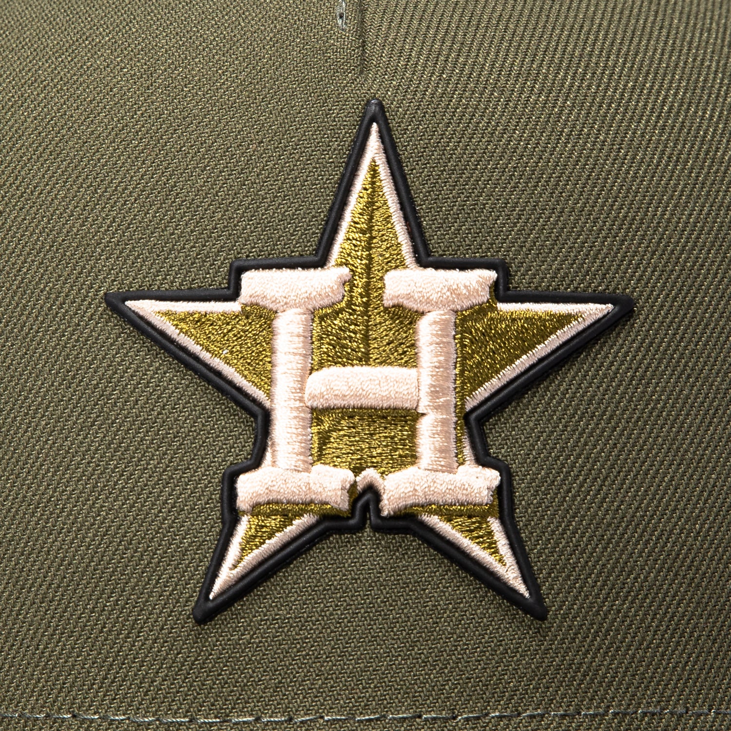 New Era 9Forty M-Crown Armed Forces Houston Astros USA Flag Patch Snapback Hat - Olive - Image 4