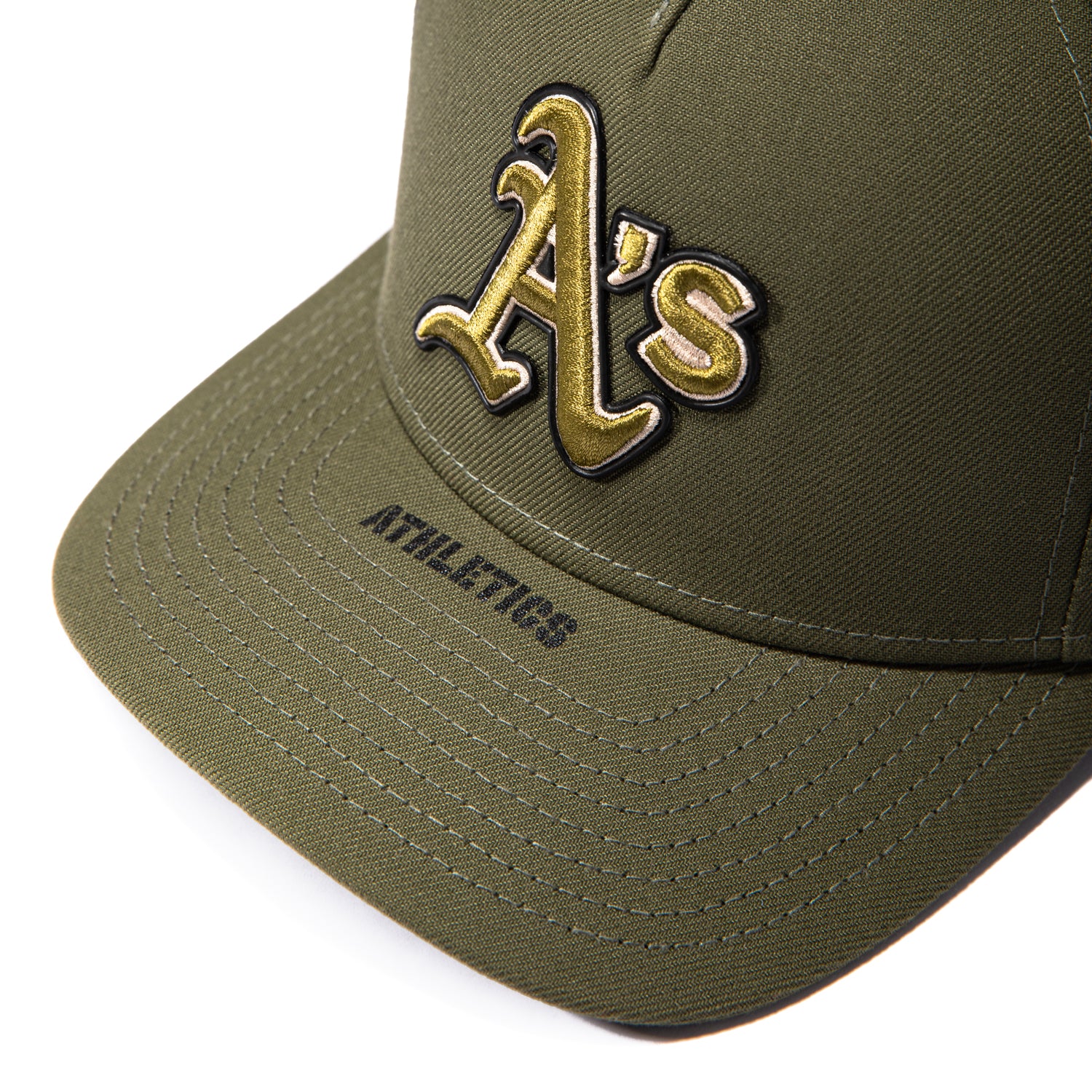 New Era 9Forty M-Crown Armed Forces Oakland Athletics USA Flag Patch Snapback Hat - Olive - Image 7
