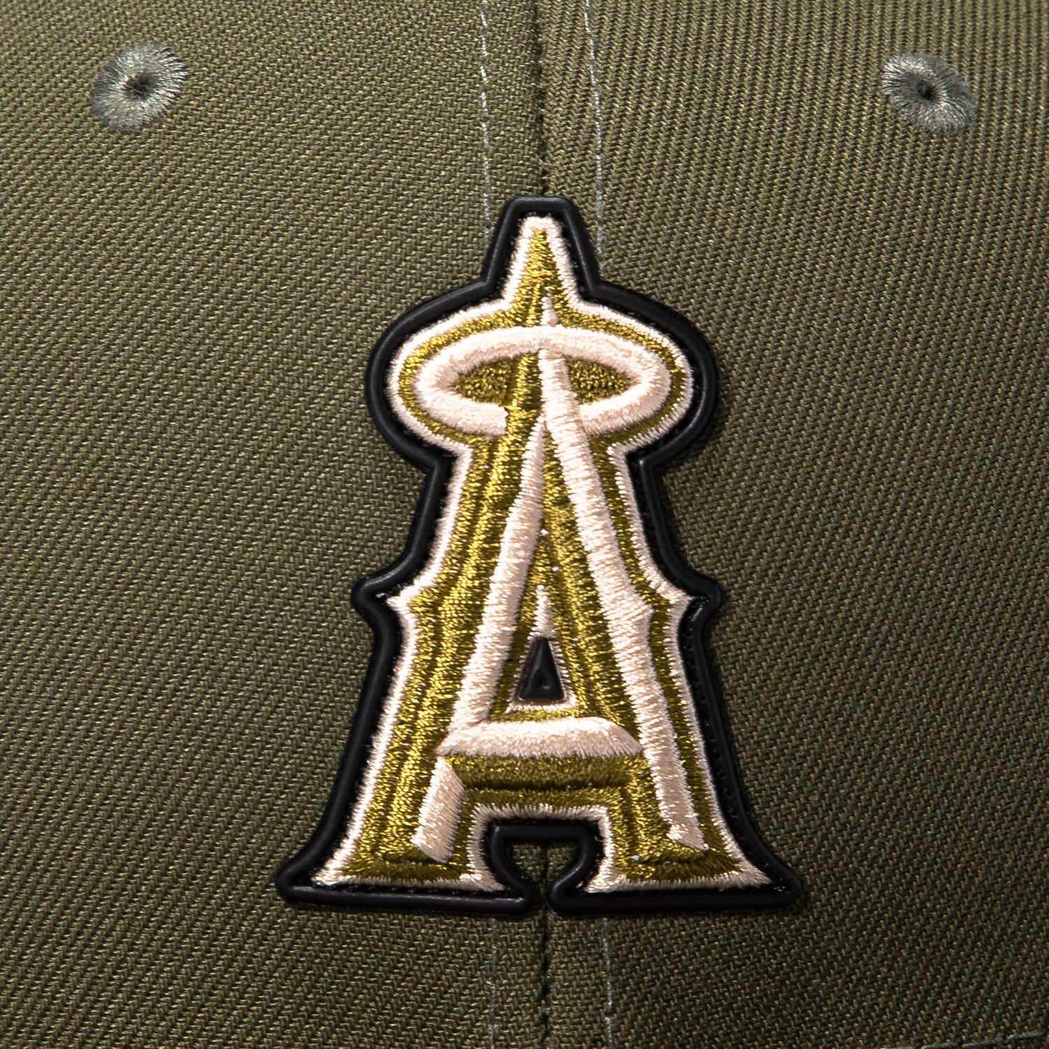 New Era 59Fifty Armed Forces Los Angeles Angels USA Flag Patch Hat - Olive - Image 4
