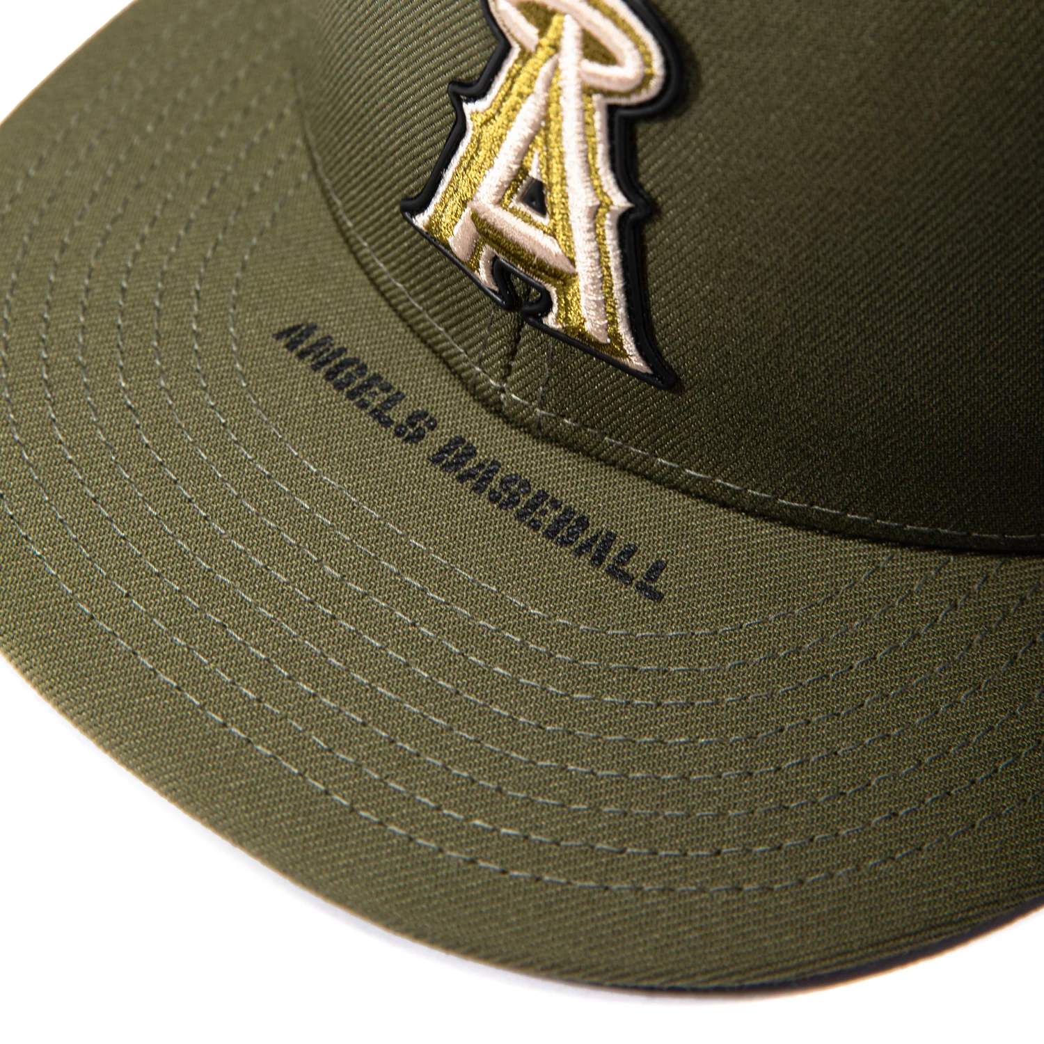 New Era 59Fifty Armed Forces Los Angeles Angels USA Flag Patch Hat - Olive - Image 6