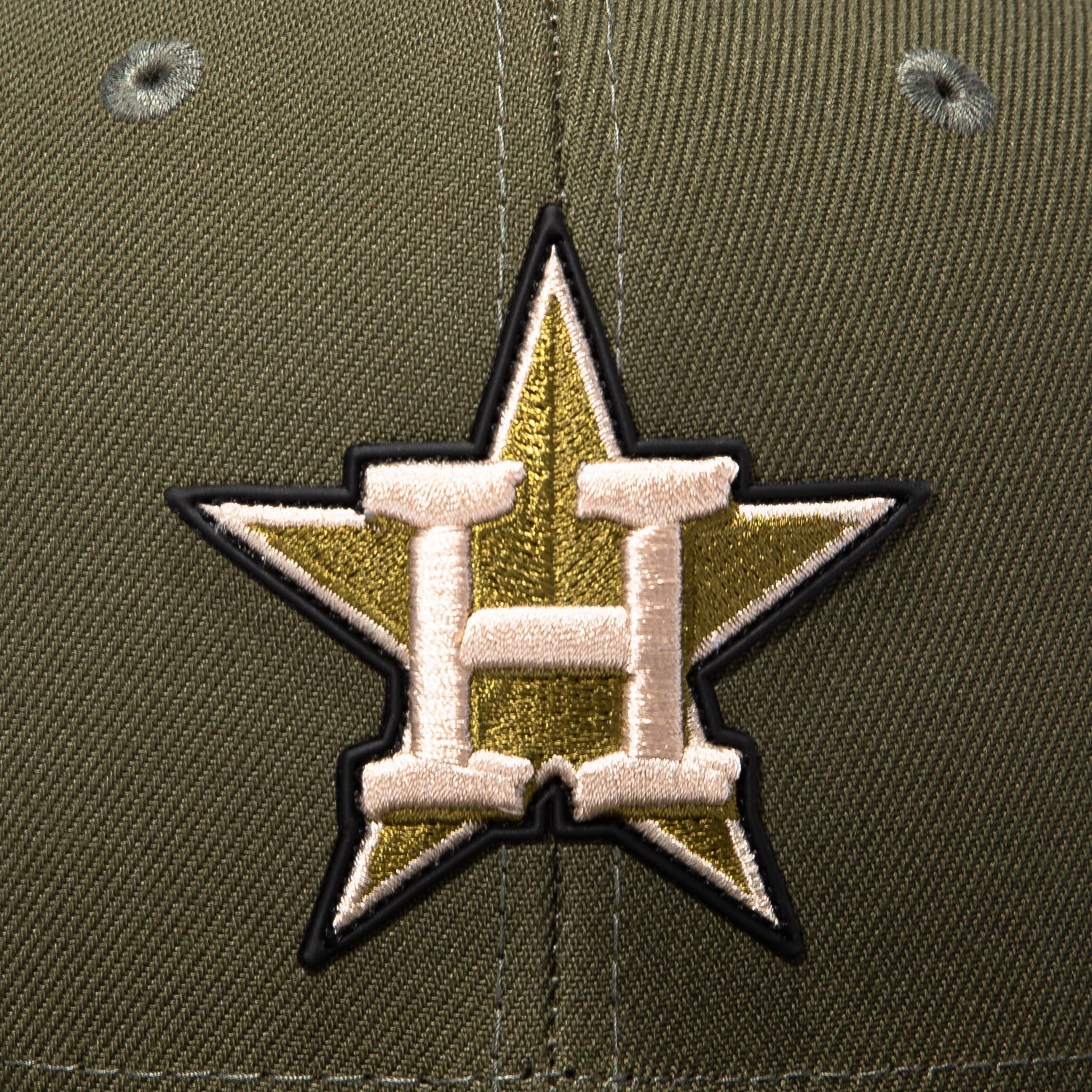 New Era 59Fifty Armed Forces Houston Astros USA Flag Patch Hat - Olive - Image 4
