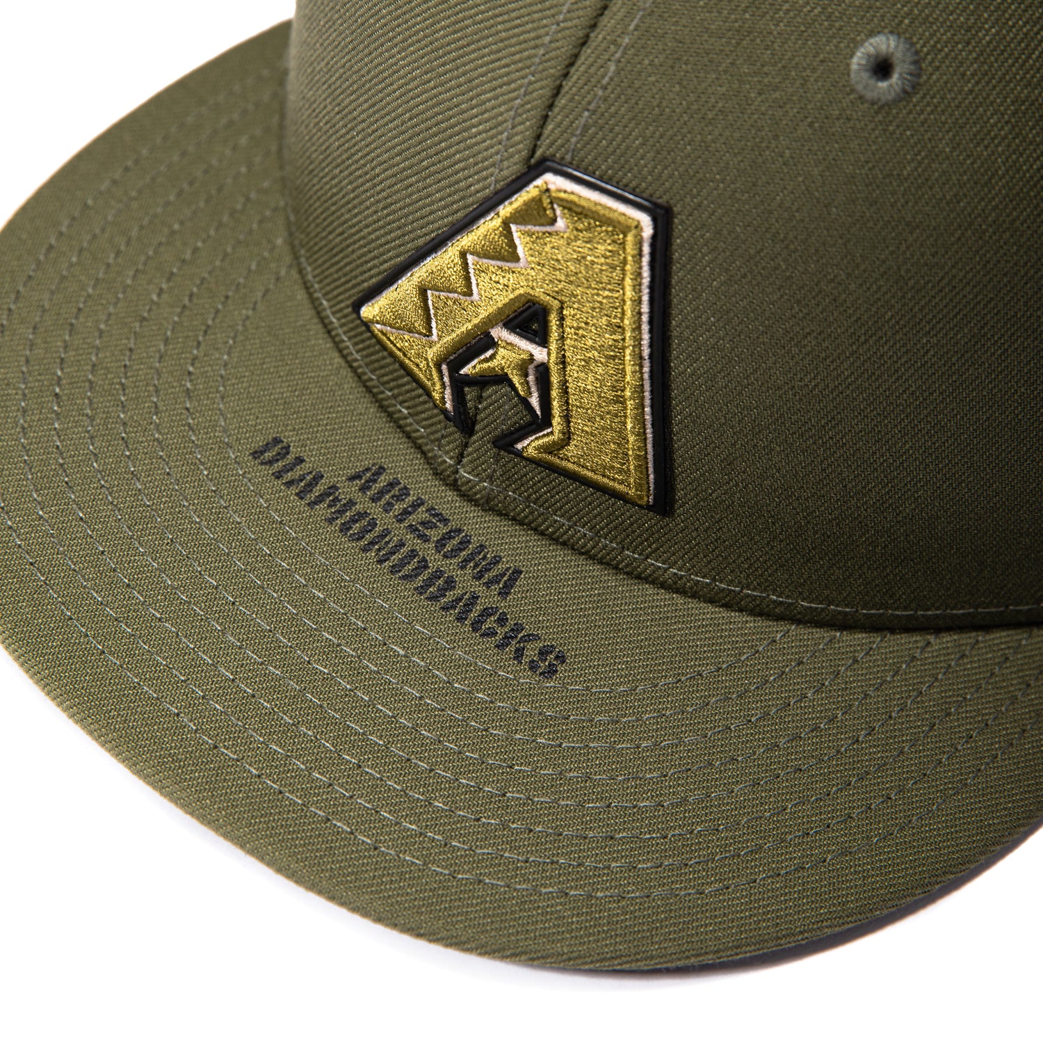 New Era 59Fifty Armed Forces Arizona Diamondbacks USA Flag Patch Hat - Olive - Image 6