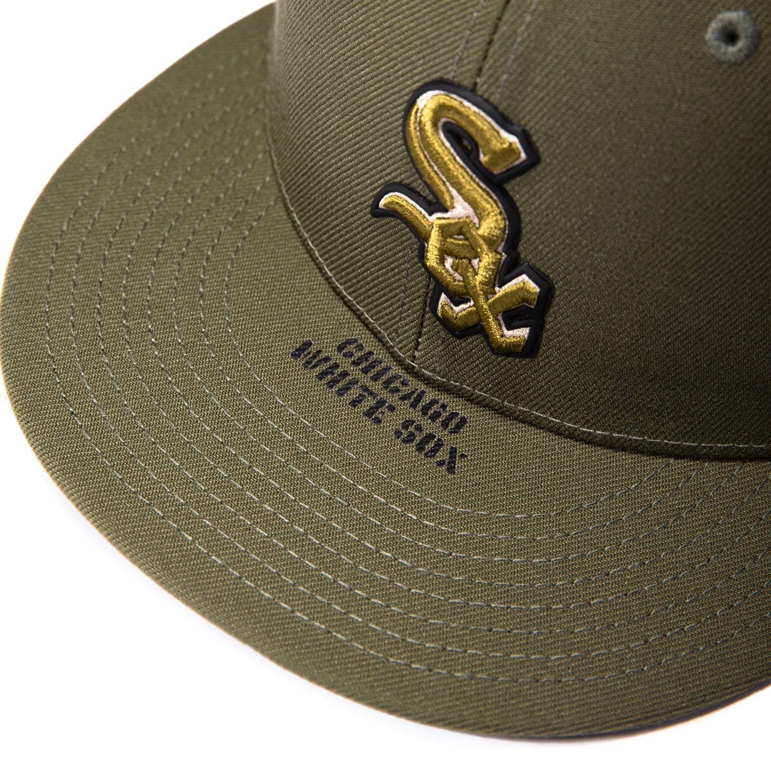New Era 59Fifty Armed Forces Chicago White Sox USA Flag Patch Hat - Olive - Image 6
