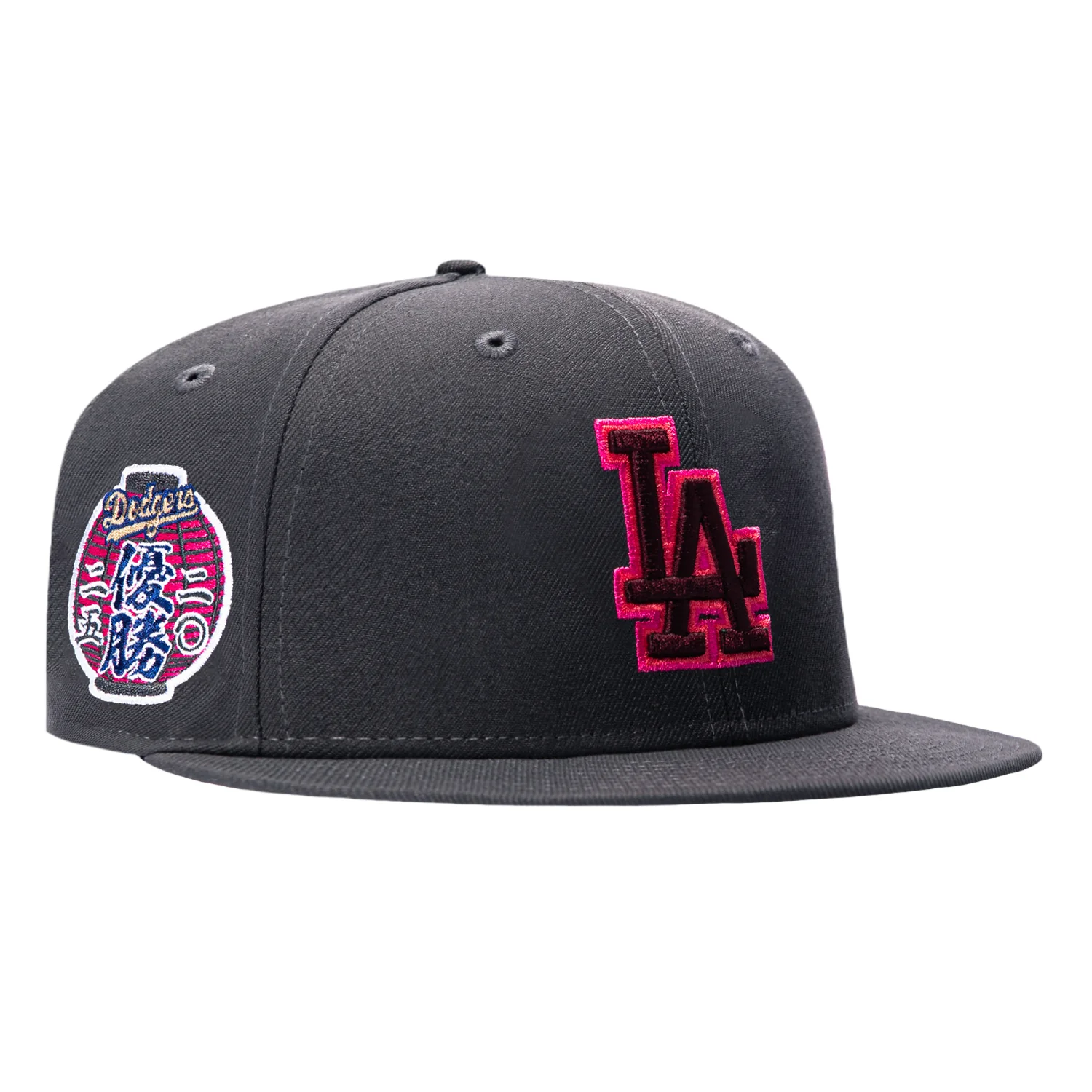 New Era 59Fifty After Glow Los Angeles Dodgers Lantern Patch Pink UV Hat - Graphite