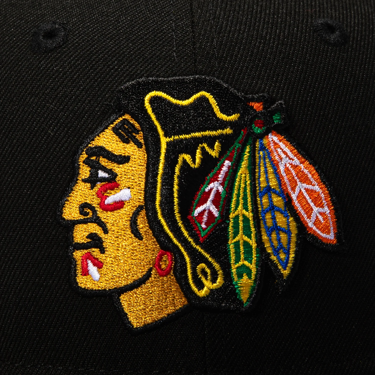 New Era 59Fifty Black Dome Chicago Blackhawks 2014 Stadium Series Patch Hat - Black - Image 4