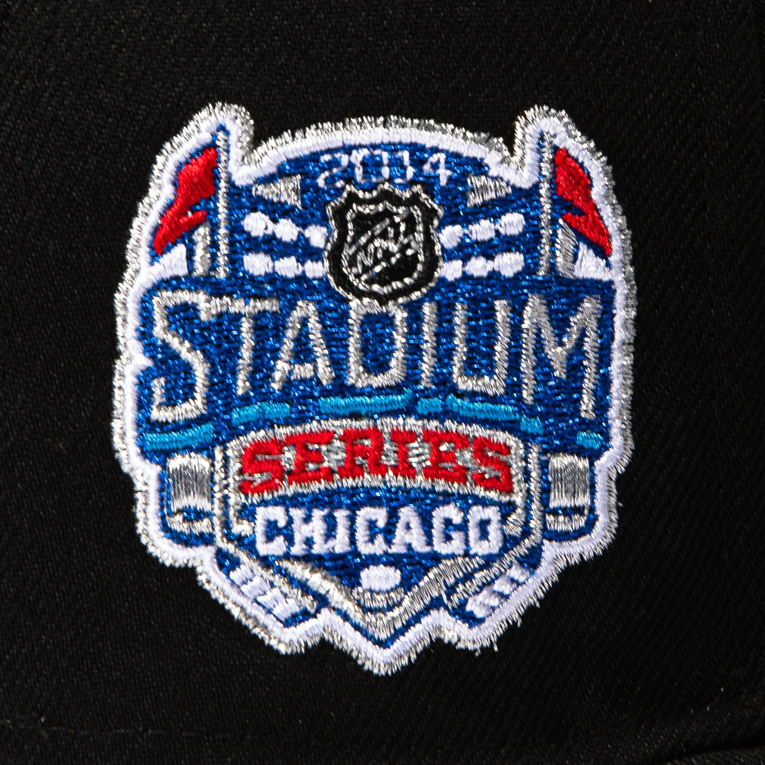 New Era 59Fifty Black Dome Chicago Blackhawks 2014 Stadium Series Patch Hat - Black - Image 5