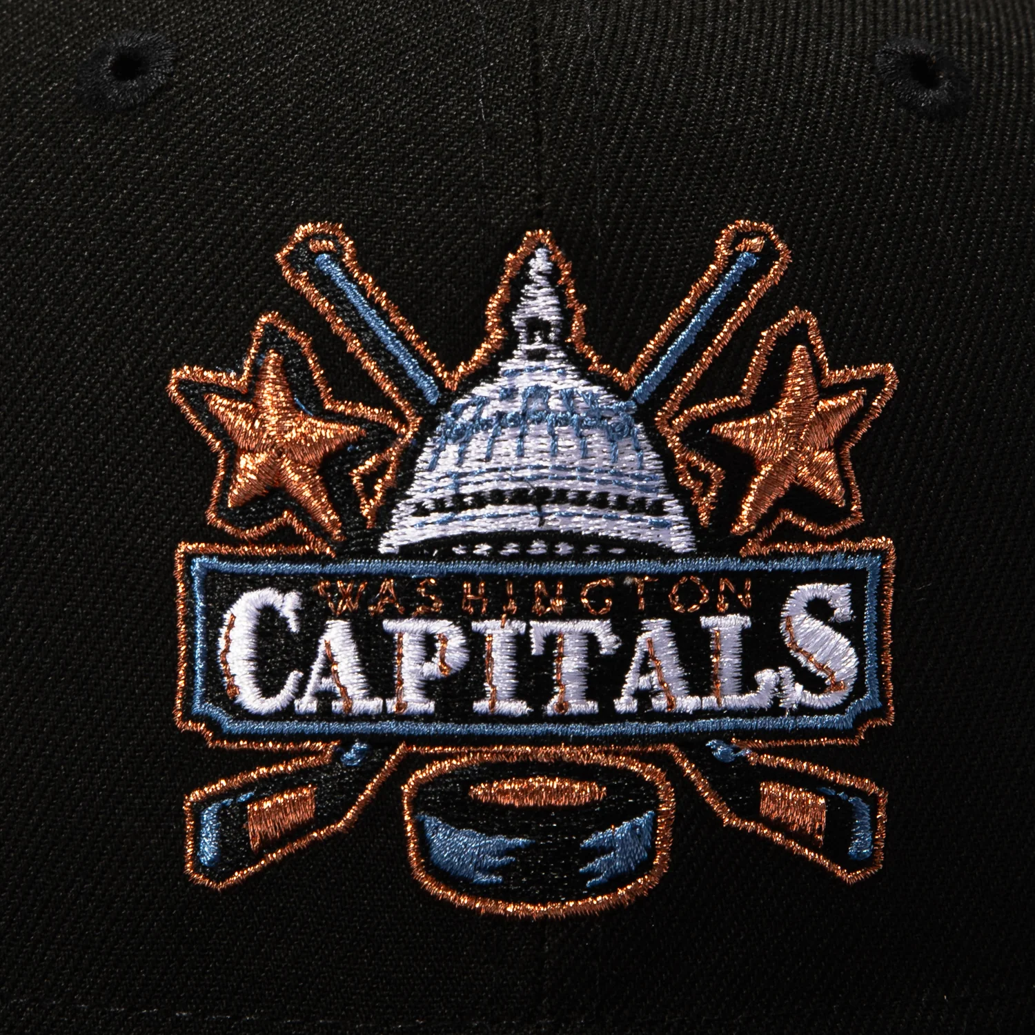 New Era 59Fifty Black Dome Washington Capitals 30th Anniversary Patch 1995 Alternate Hat - Black - Image 4
