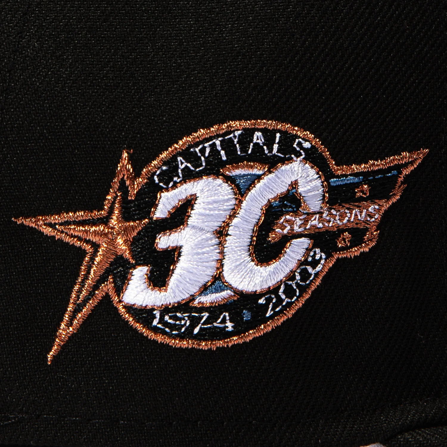 New Era 59Fifty Black Dome Washington Capitals 30th Anniversary Patch 1995 Alternate Hat - Black - Image 5