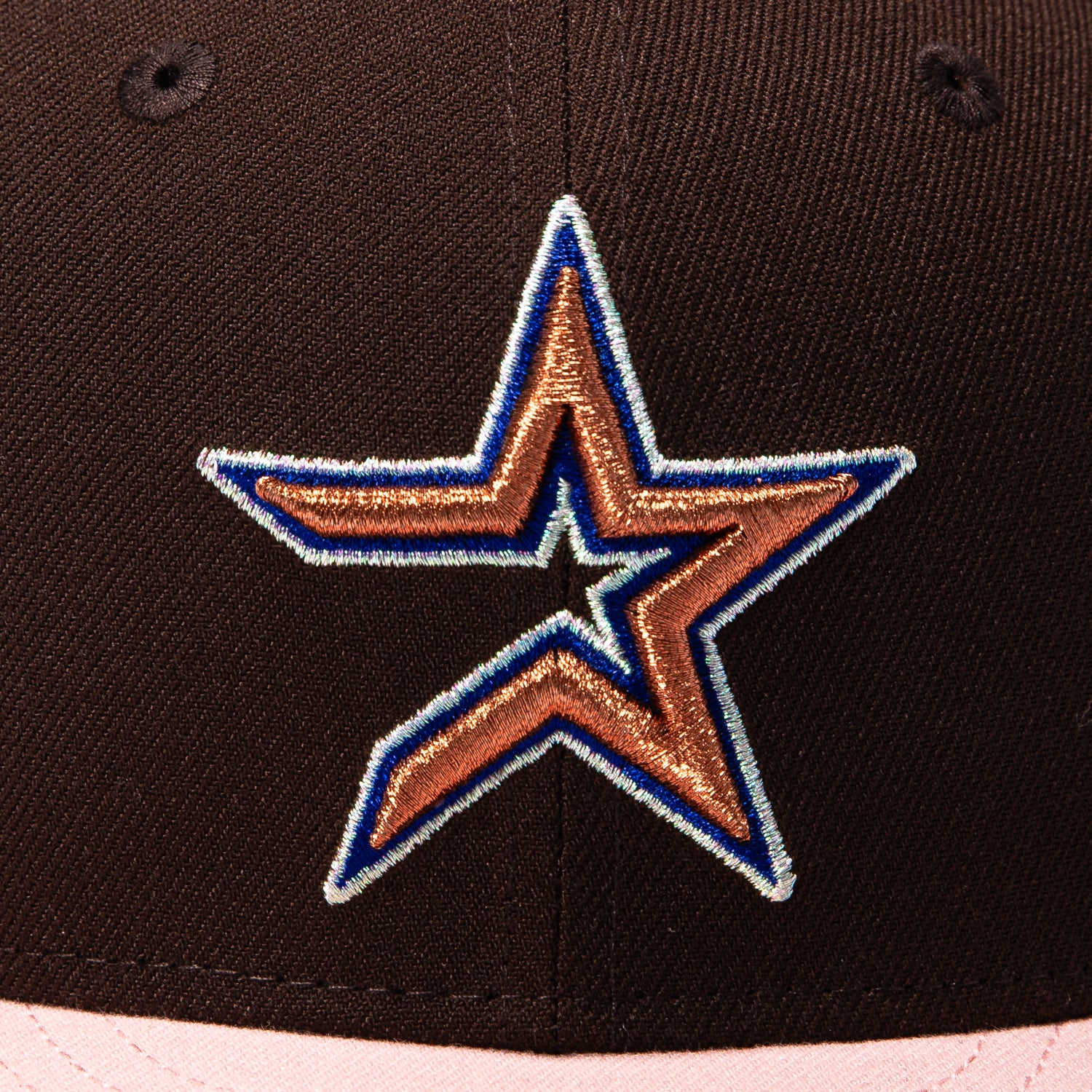New Era 59Fifty Blossom Houston Astros 2005 World Series Patch Hat - Brown, Pink - Image 4