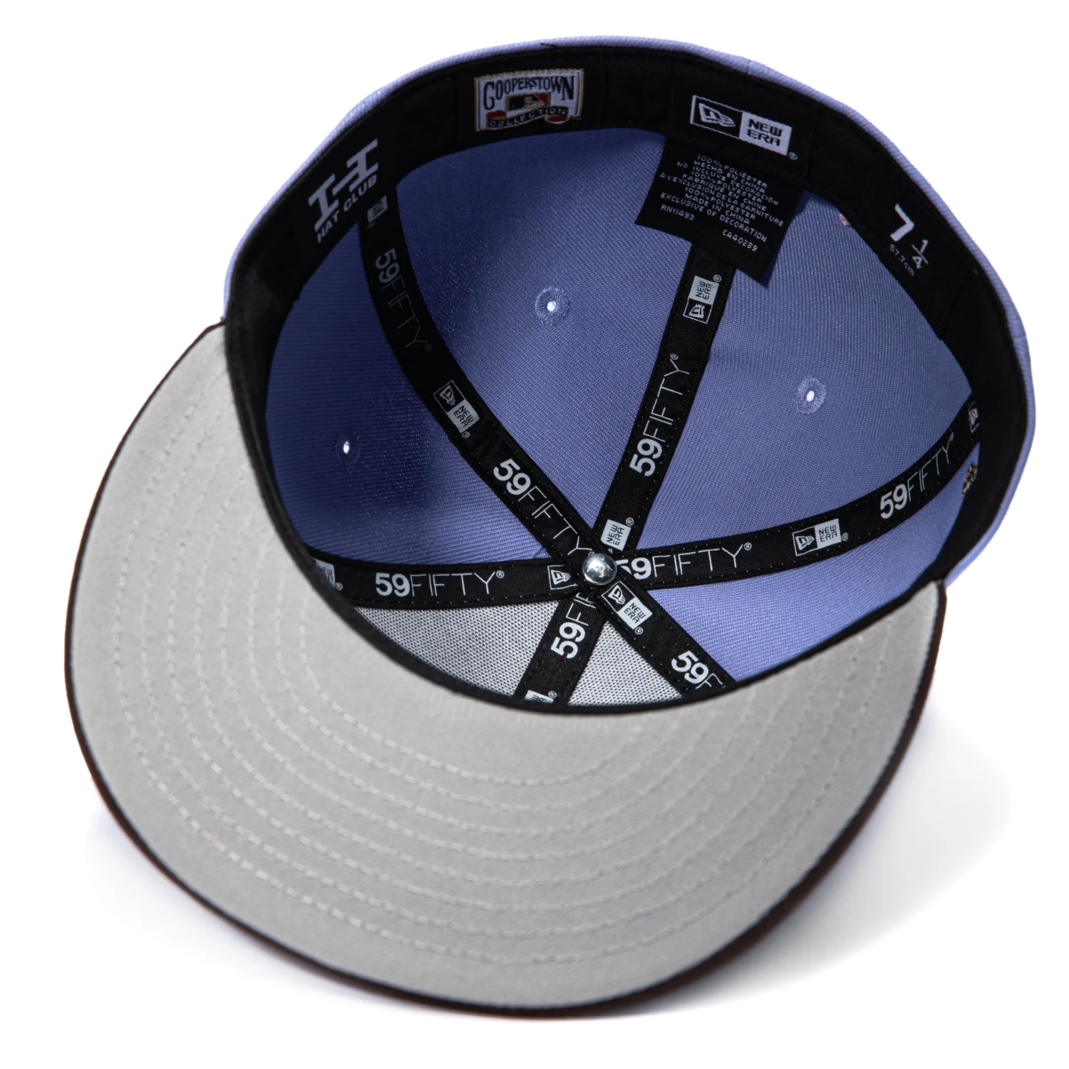 New Era 59Fifty Blossom Toronto Blue Jays 1992 World Series Patch Contrast Stitch Hat - Lavender, Brown - Image 2