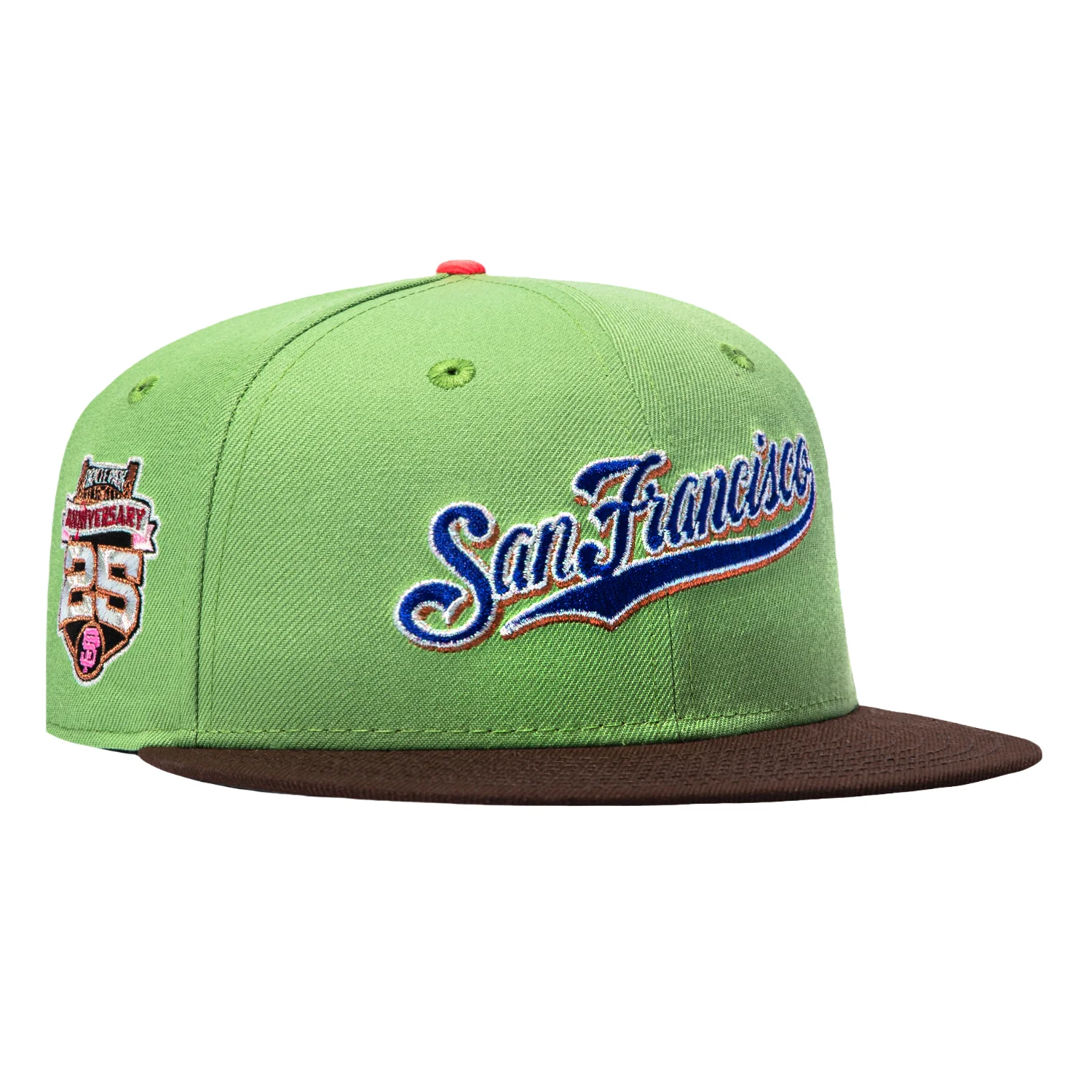 New Era 59Fifty Blossom San Francisco Giants 25th Anniversary Patch Script Hat - Matcha, Brown