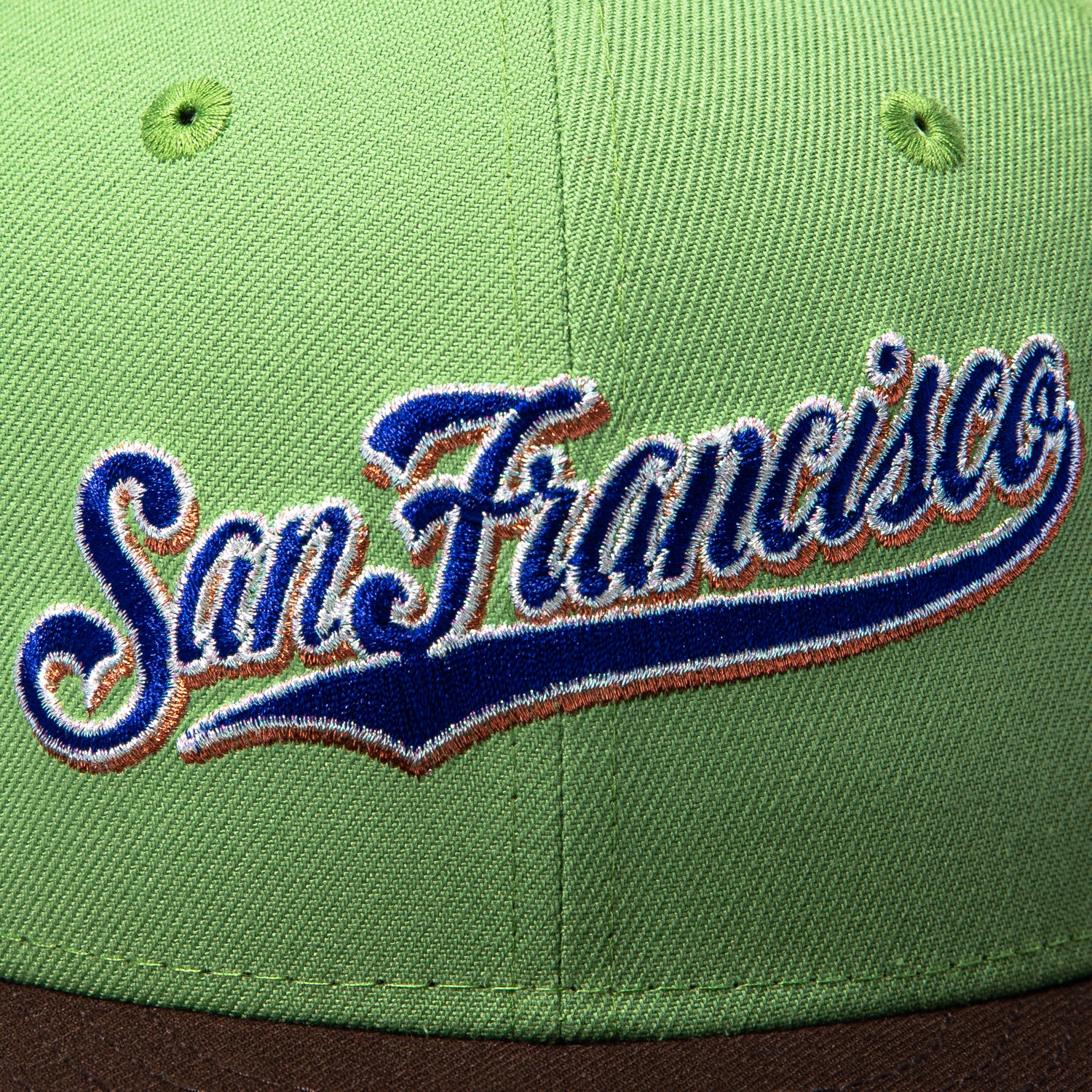 New Era 59Fifty Blossom San Francisco Giants 25th Anniversary Patch Script Hat - Matcha, Brown - Image 4