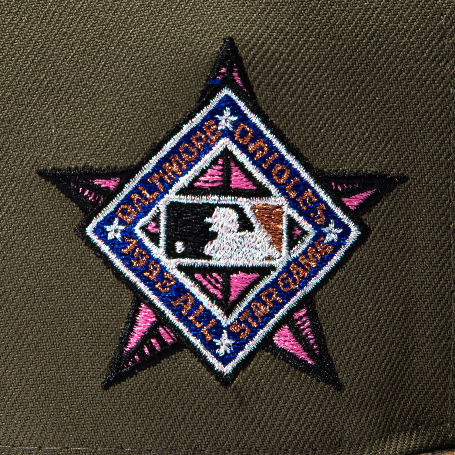 New Era 59Fifty Blossom Baltimore Orioles 1994 All Star Game Patch Hat - Olive, Realtree - Image 5