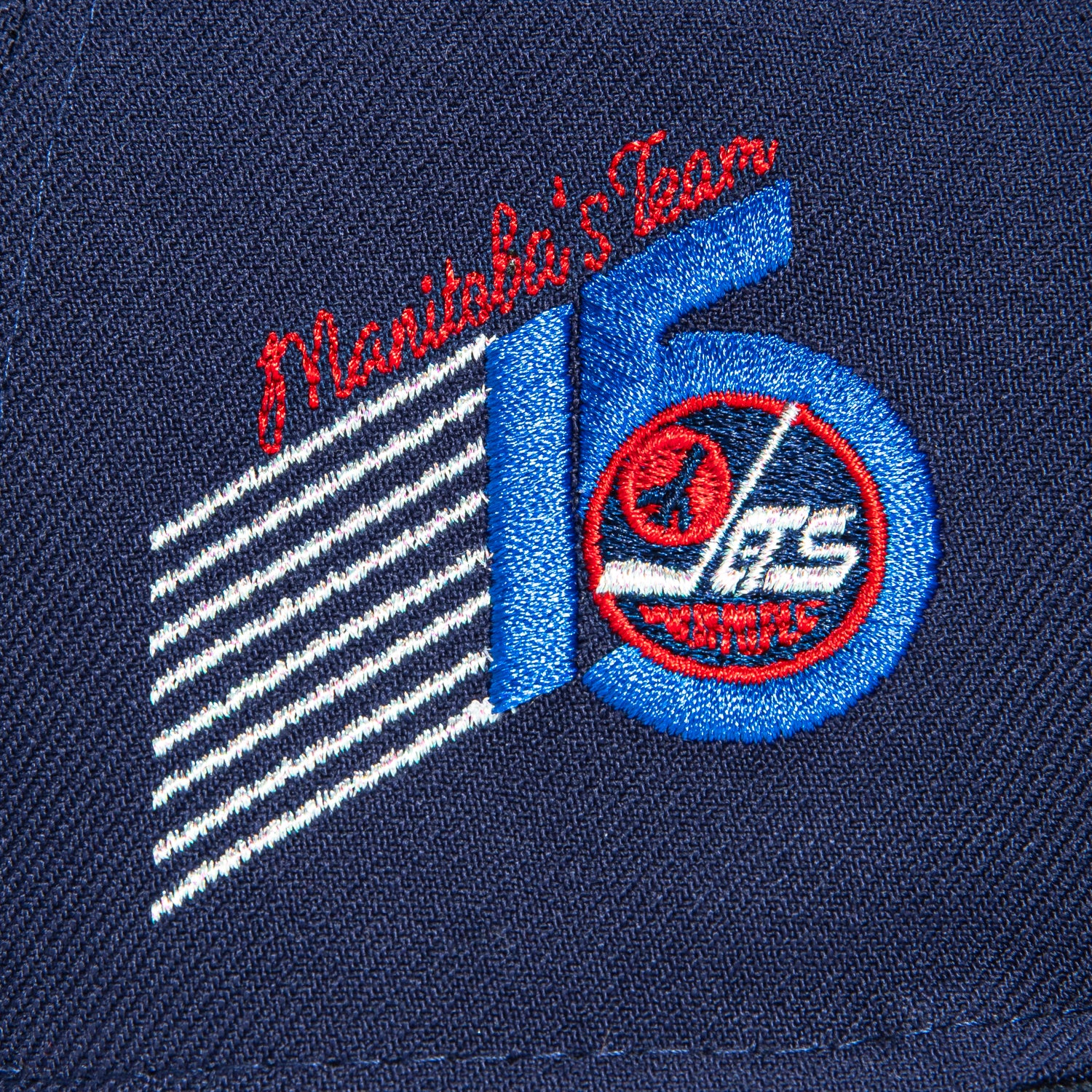 New Era 59Fifty Blue Ice Winnipeg Jets 15th Anniversary Patch Hat - Light Navy, Navy - Image 5