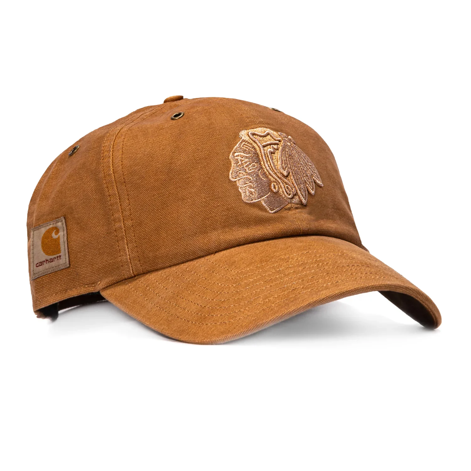 47 Brand x Carhartt Dyed Chicago Blackhawks Cleanup Adjustable Hat - Brown