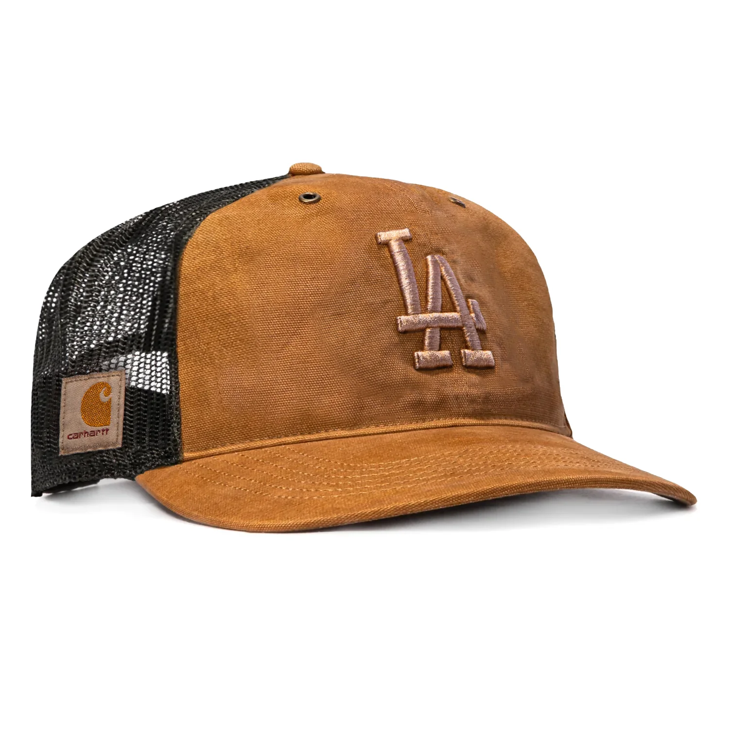 47 Brand x Carhartt Trucker Dyed Los Angeles Dodgers Adjustable Snapback Hat - Brown