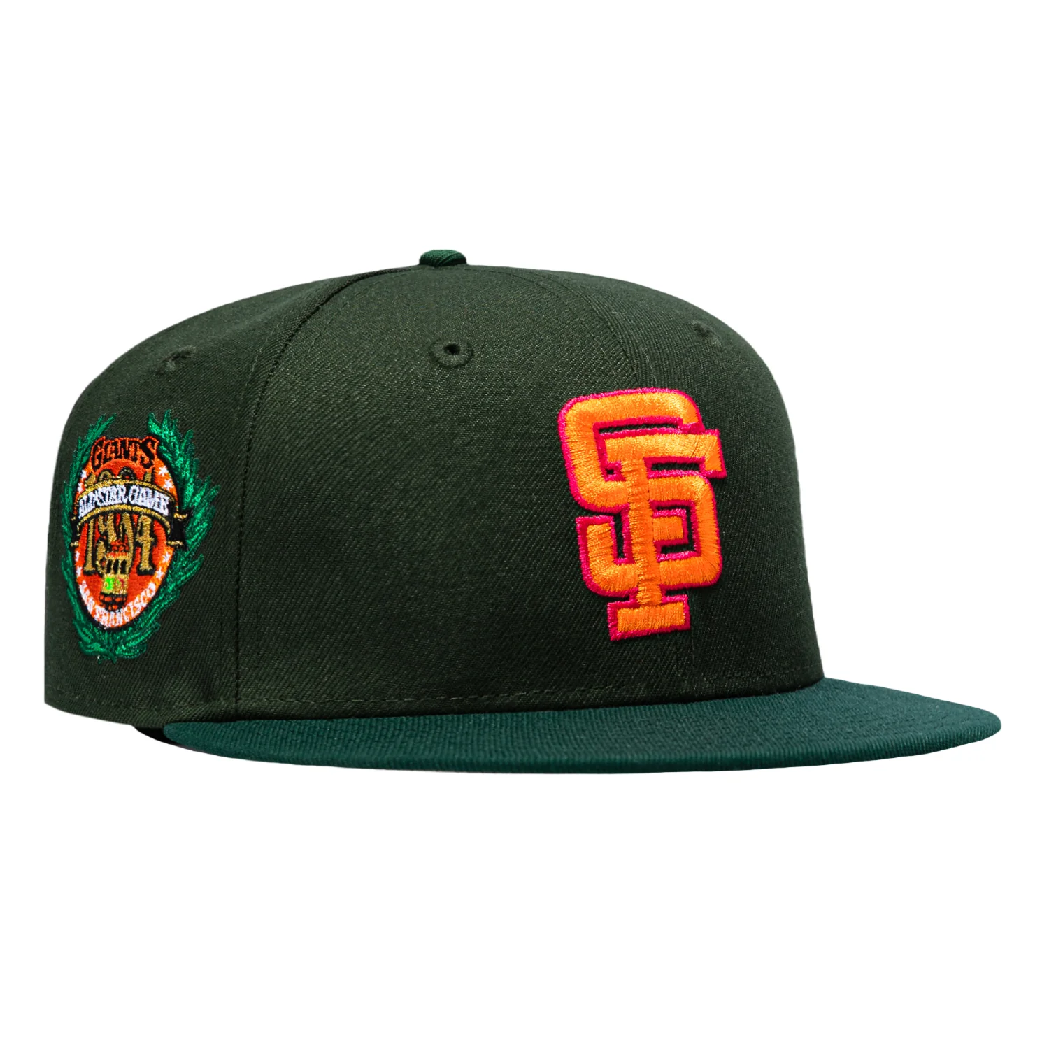 New Era 59Fifty Citrus San Francisco Giants 1984 All Star Game Patch Hat - Green, Orange