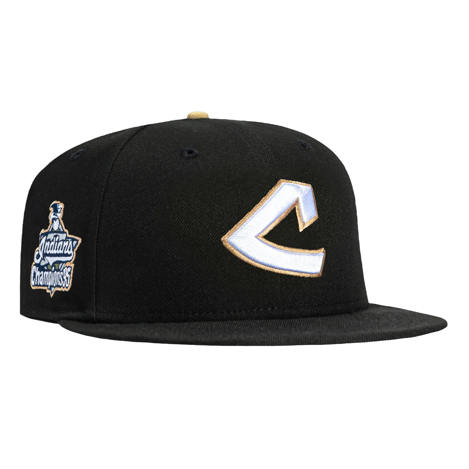 New Era 59Fifty Cleveland Guardians 1995 American League Champions Patch 1973 Hat - Black