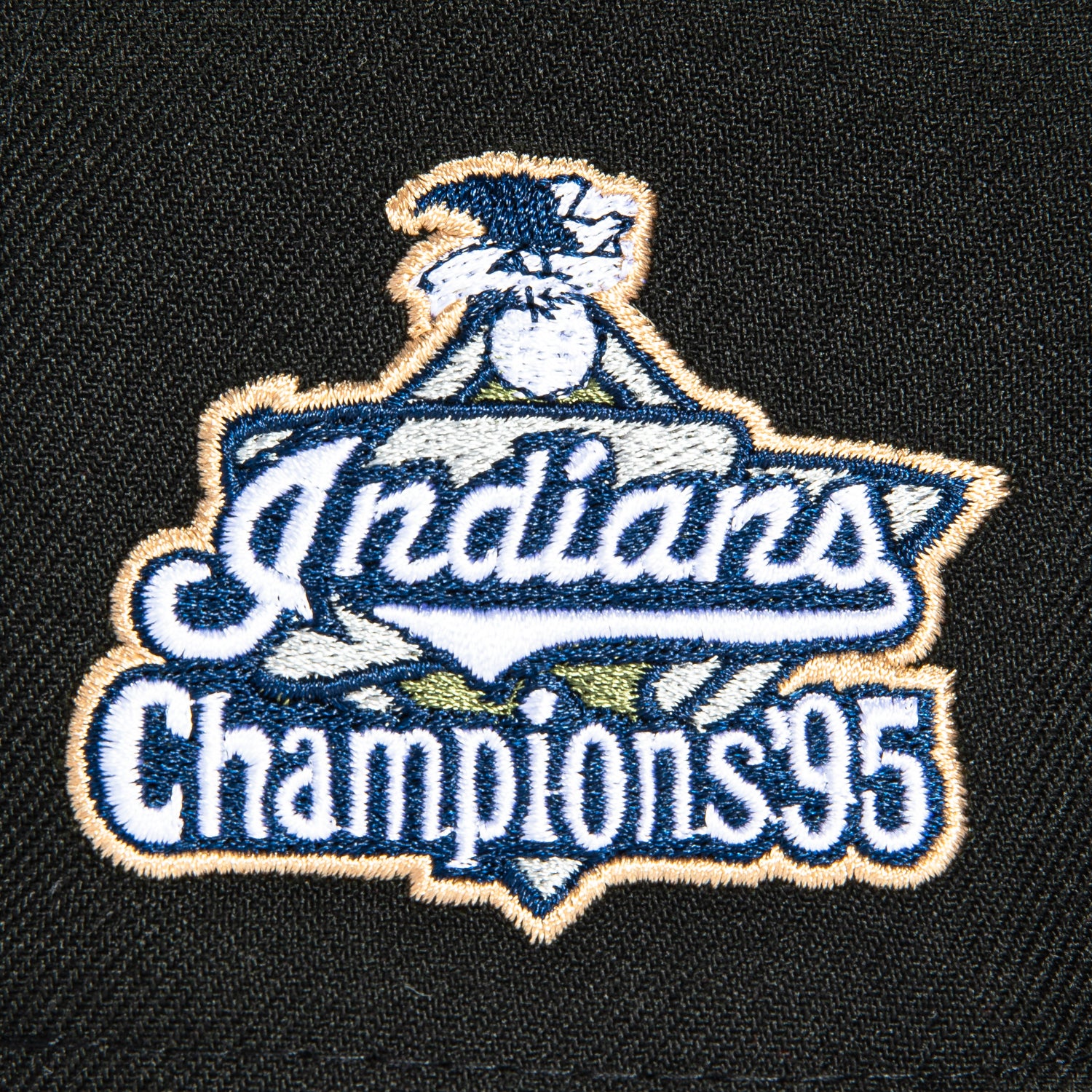 New Era 59Fifty Cleveland Guardians 1995 American League Champions Patch 1973 Hat - Black - Image 5