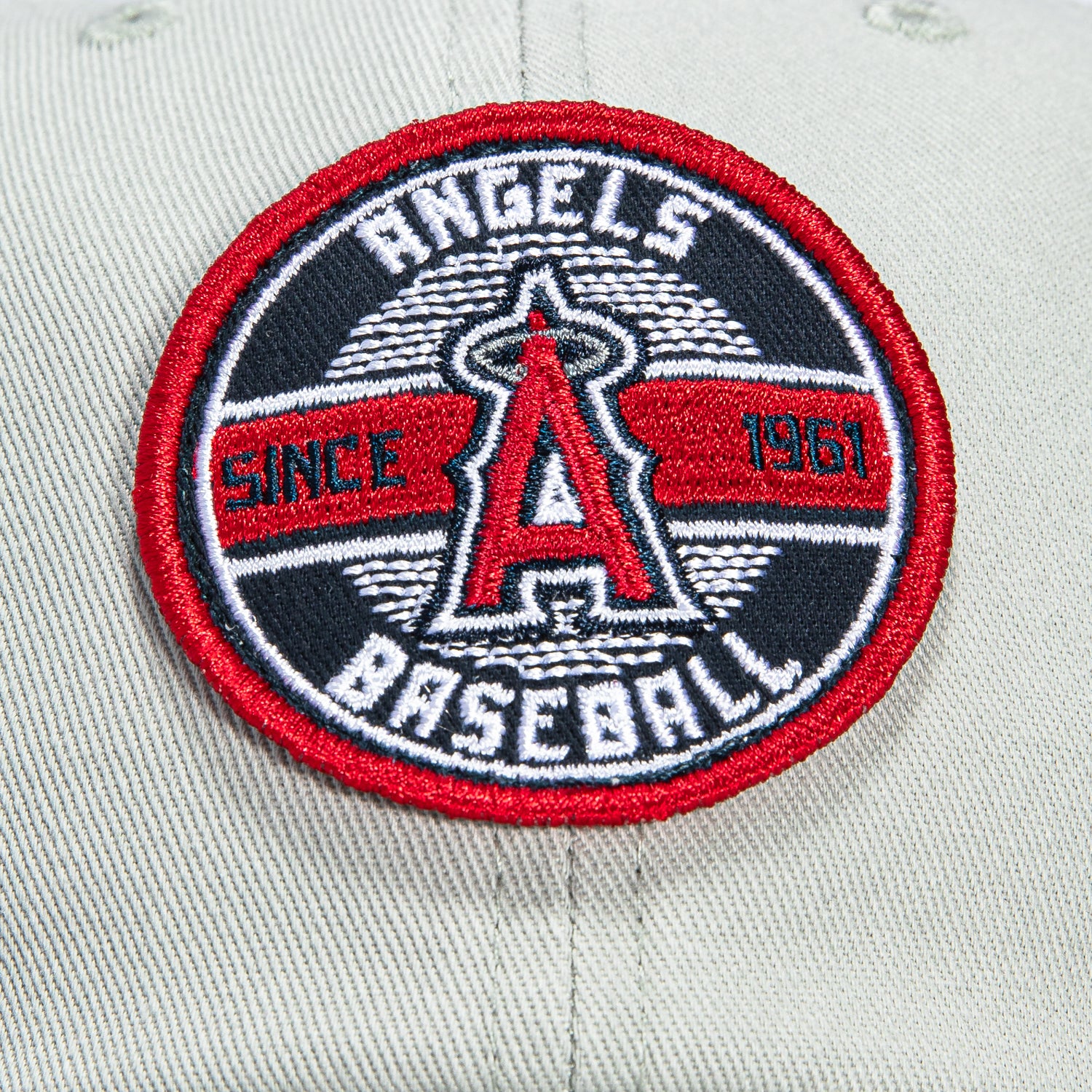 47 Brand Cleanup Los Angeles Angels Circle Est. 1961 Patch Strapback Hat - Grey - Image 3