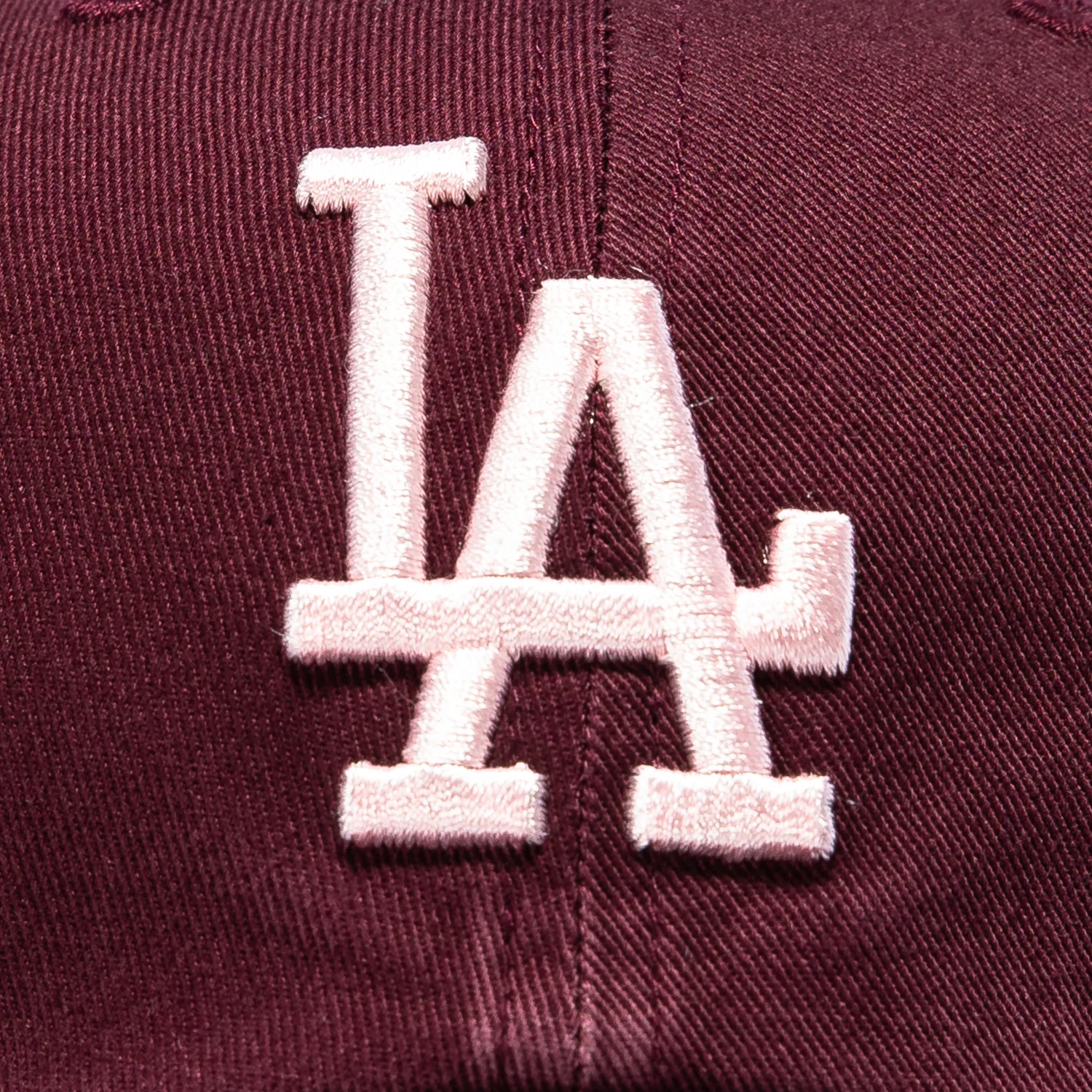 47 Brand Cleanup Los Angeles Dodgers Strapback Hat - Maroon, Pink - Image 2