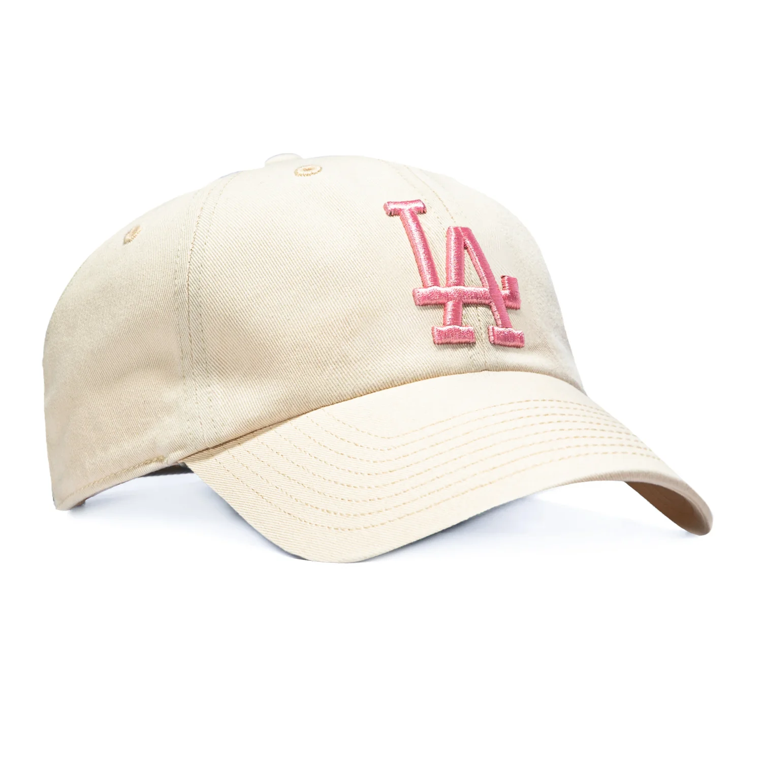 47 Brand Cleanup Los Angeles Dodgers Strapback Hat - Stone, Pink