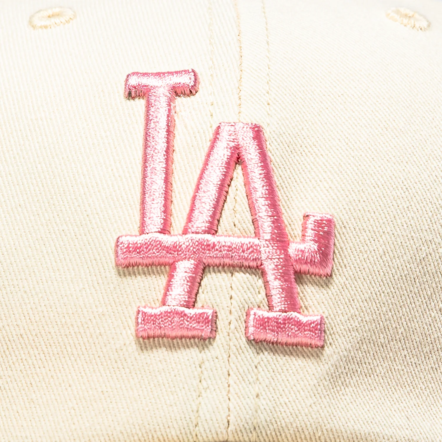 47 Brand Cleanup Los Angeles Dodgers Strapback Hat - Stone, Pink - Image 2