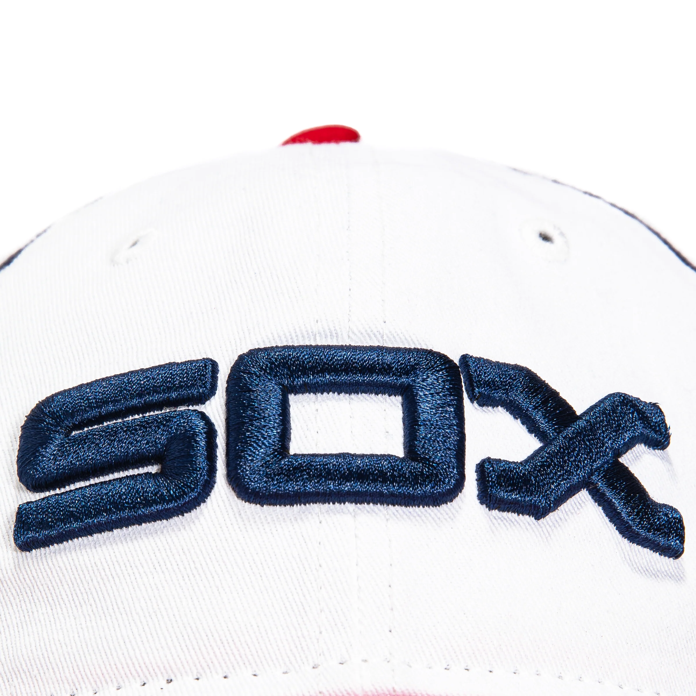 New Era 9Twenty Chicago White Sox Rail Strapback Hat - White, Navy, Red - Image 3