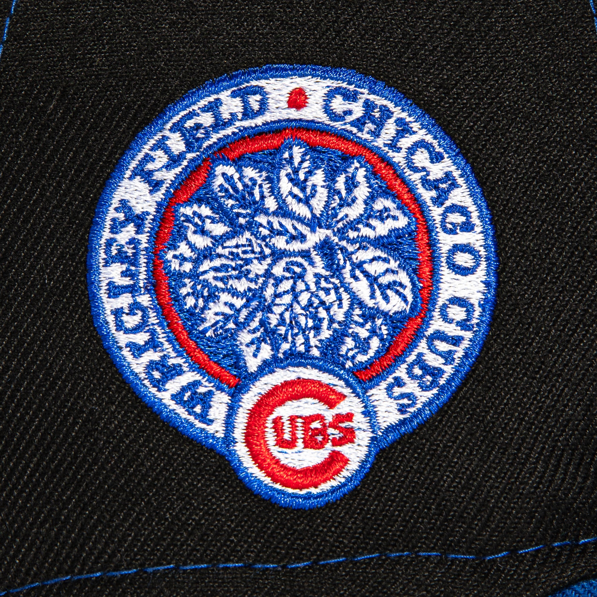 New Era 9Fifty Retro Crown Chicago Cubs Wrigley Field Patch Snapback Hat - Black, Royal - Image 4