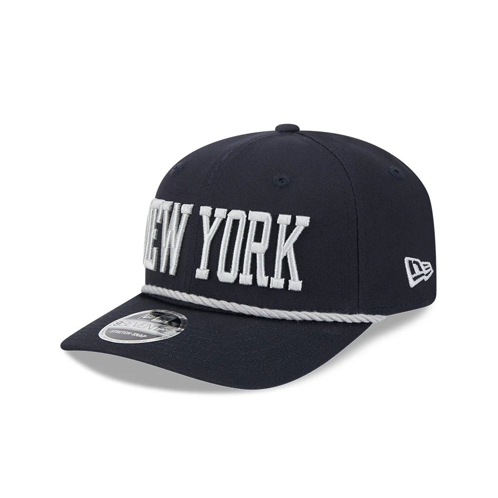 New Era 9Seventy New York Yankees Snapback Trucker Rope Hat - Navy, Grey - Image 3
