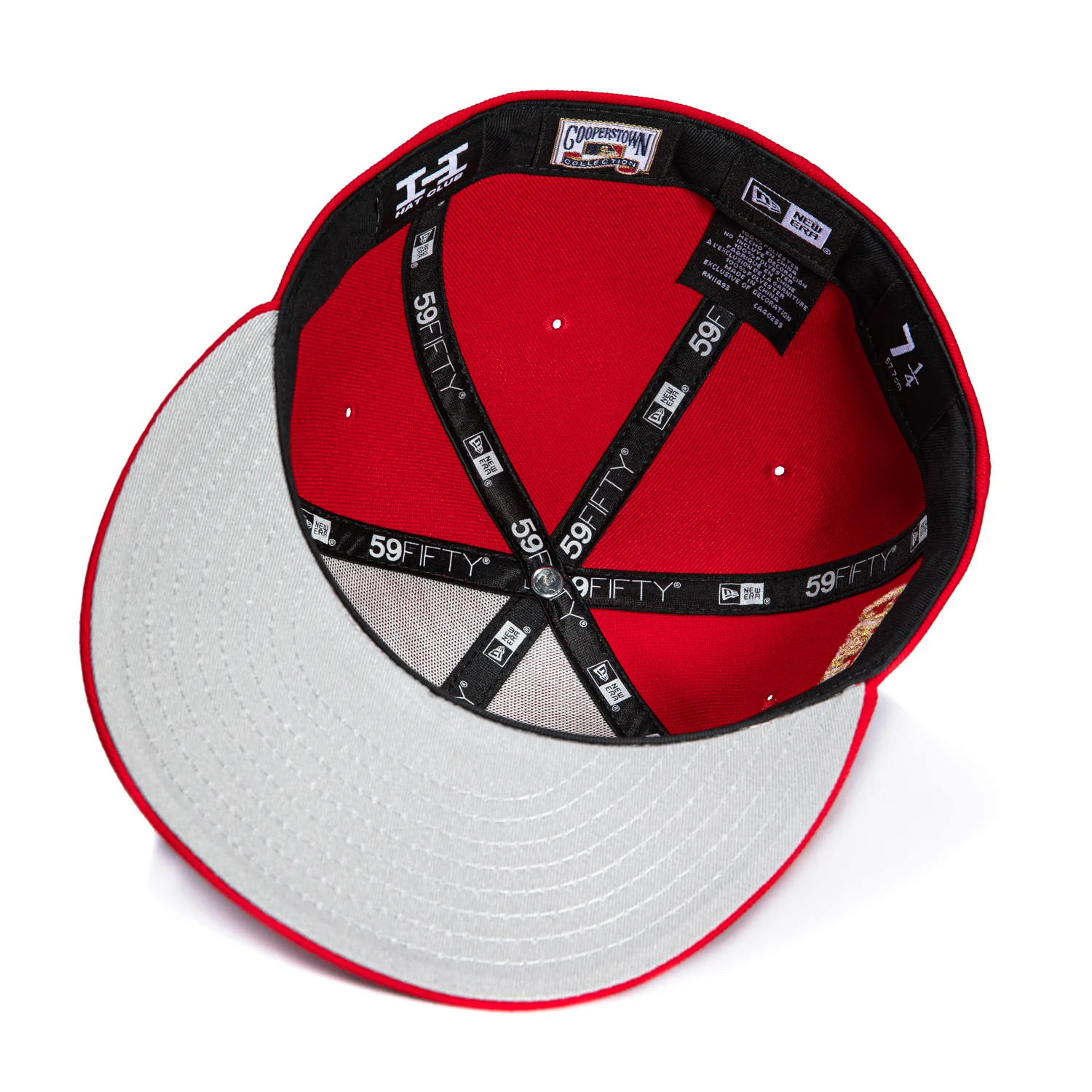 New Era 59Fifty Philadelphia Phillies Gold Cooperstown Collection Patch Hat - Red - Image 2
