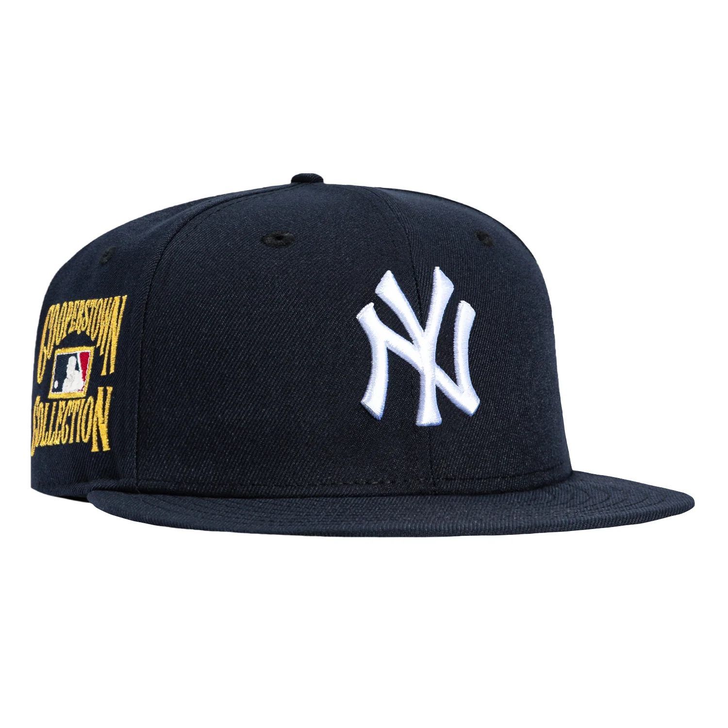 New Era 59Fifty New York Yankees Gold Cooperstown Collection Patch Hat - Navy
