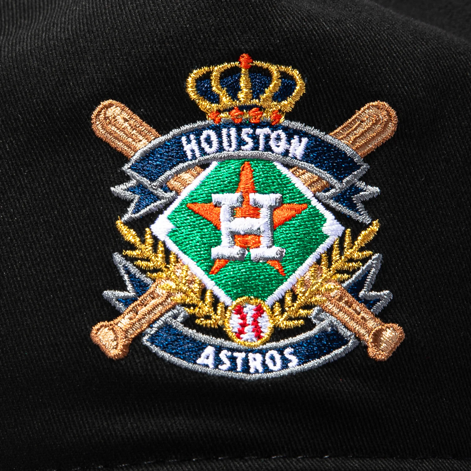 New Era 19Twenty MLB Crest Houston Astros Snapback Pre-curved Hat - Black, Royal - Image 3