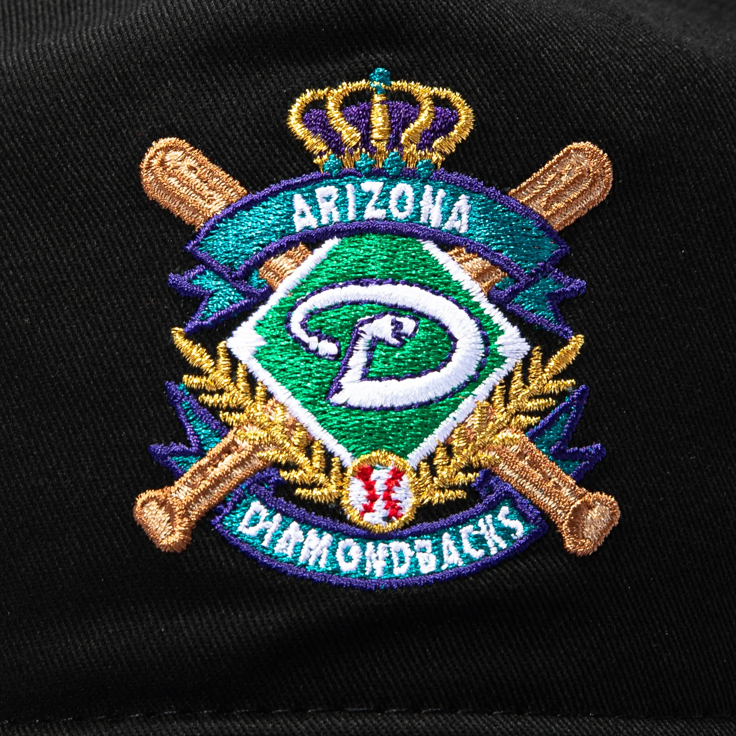 New Era 19Twenty MLB Crest Arizona Diamondbacks Snapback Pre-curved Hat - Black, Purple - Image 3