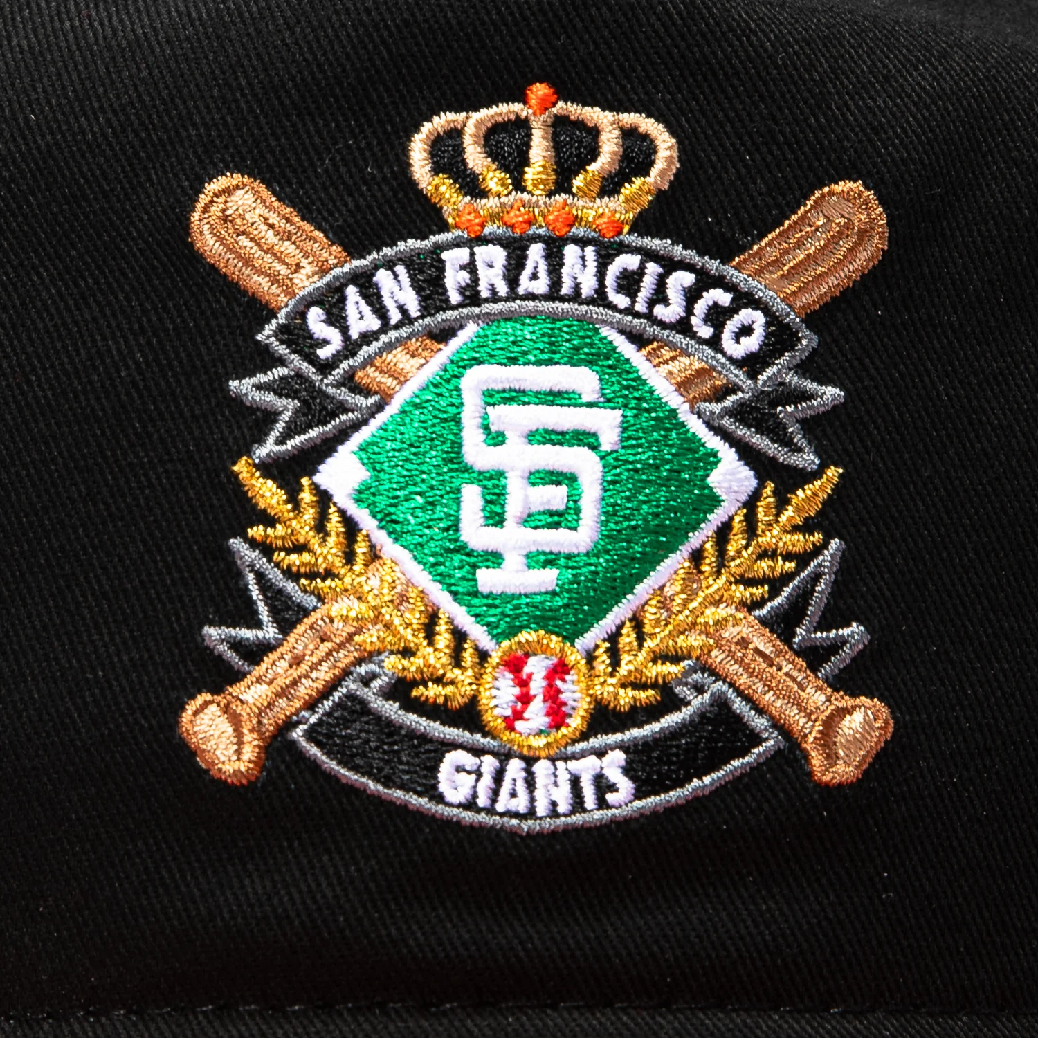New Era 19Twenty MLB Crest San Francisco Giants Snapback Pre-curved Hat - Black, Burnt Orange - Image 3