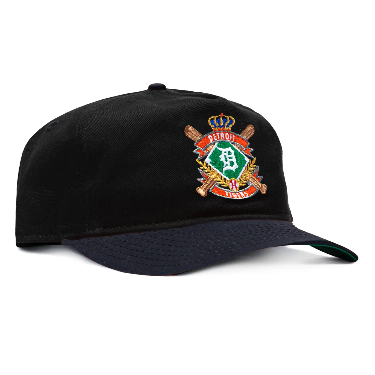 New Era 19Twenty MLB Crest Detroit Tigers Snapback Pre-curved Hat - Black, Navy